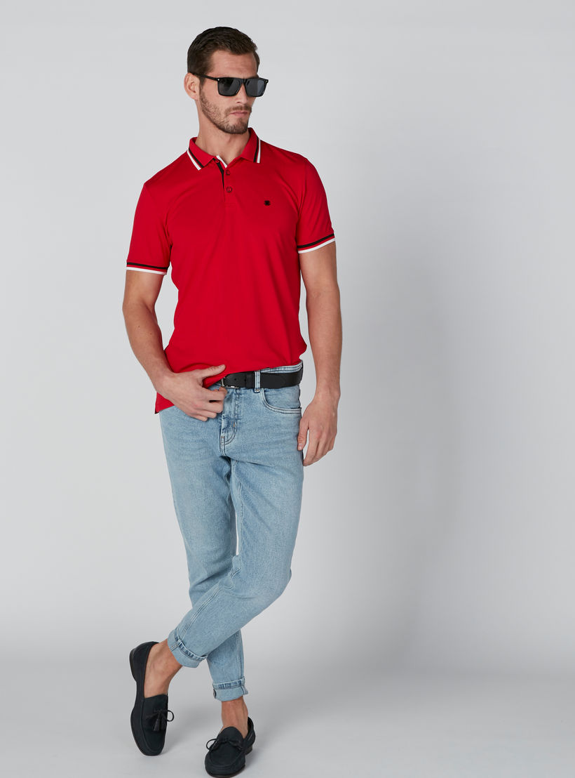 L'Homme Polo Neck T-Shirt with Short Sleeves-men-clothing-tshirtsandpolos-polos-image-3