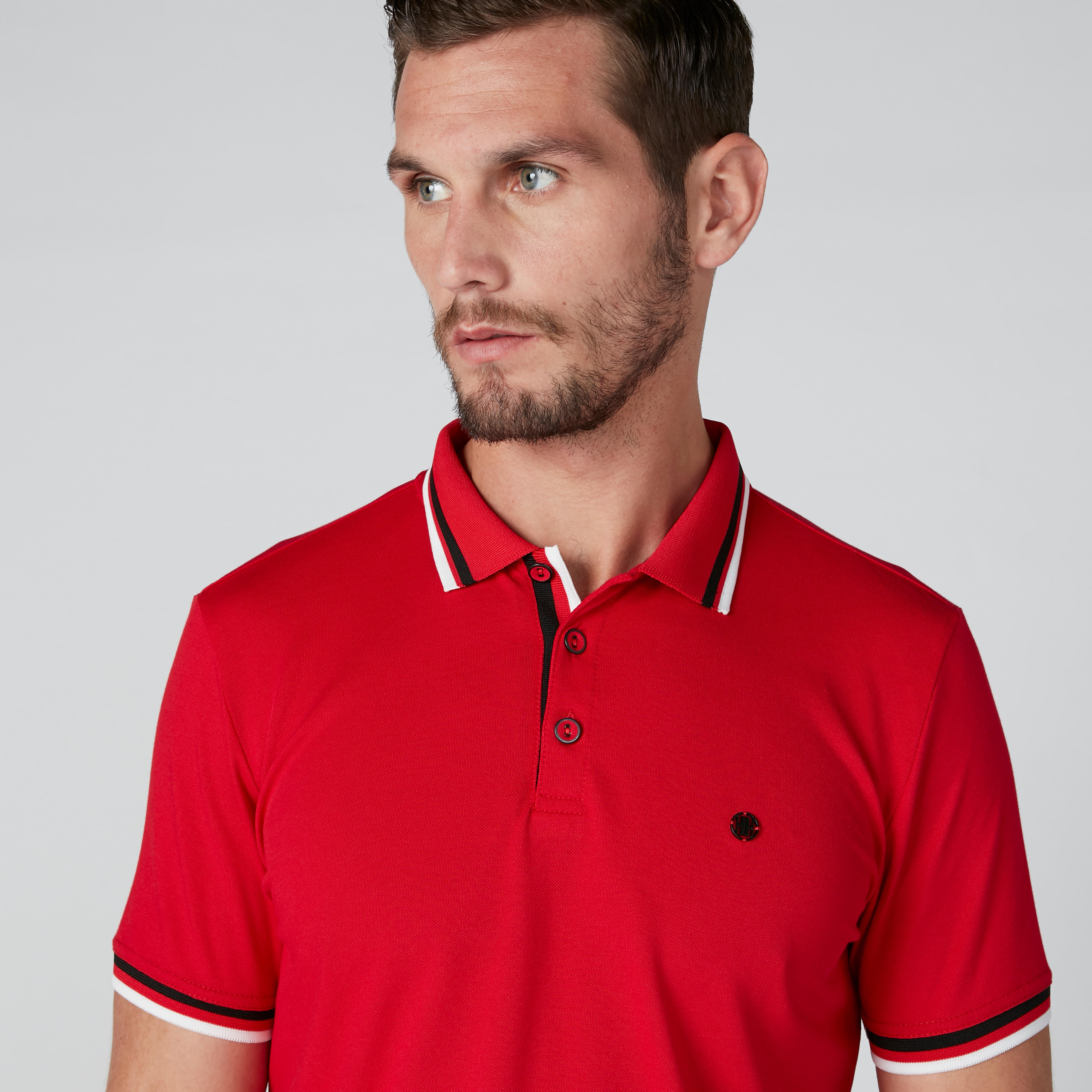 L'Homme Polo Neck T-Shirt with Short Sleeves-men-clothing-tshirtsandpolos-polos-image-4