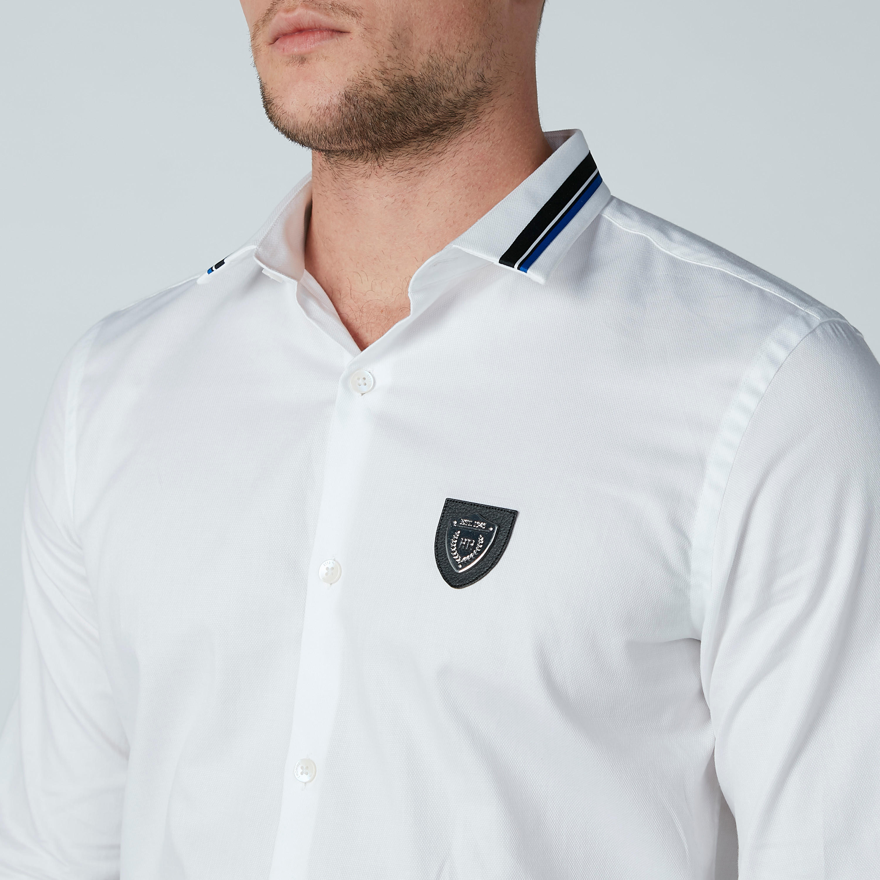 قميص سادة بأكمام طويلة وياقة عاديّة من لوم-men-clothing-shirts-image-2