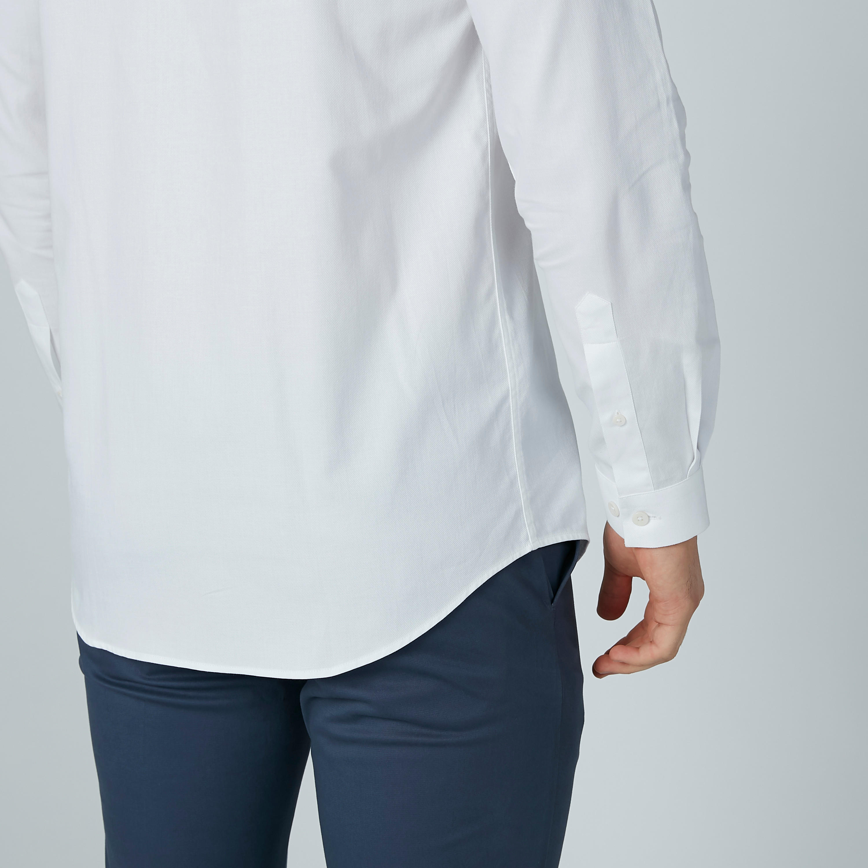 قميص سادة بأكمام طويلة وياقة عاديّة من لوم-men-clothing-shirts-image-3