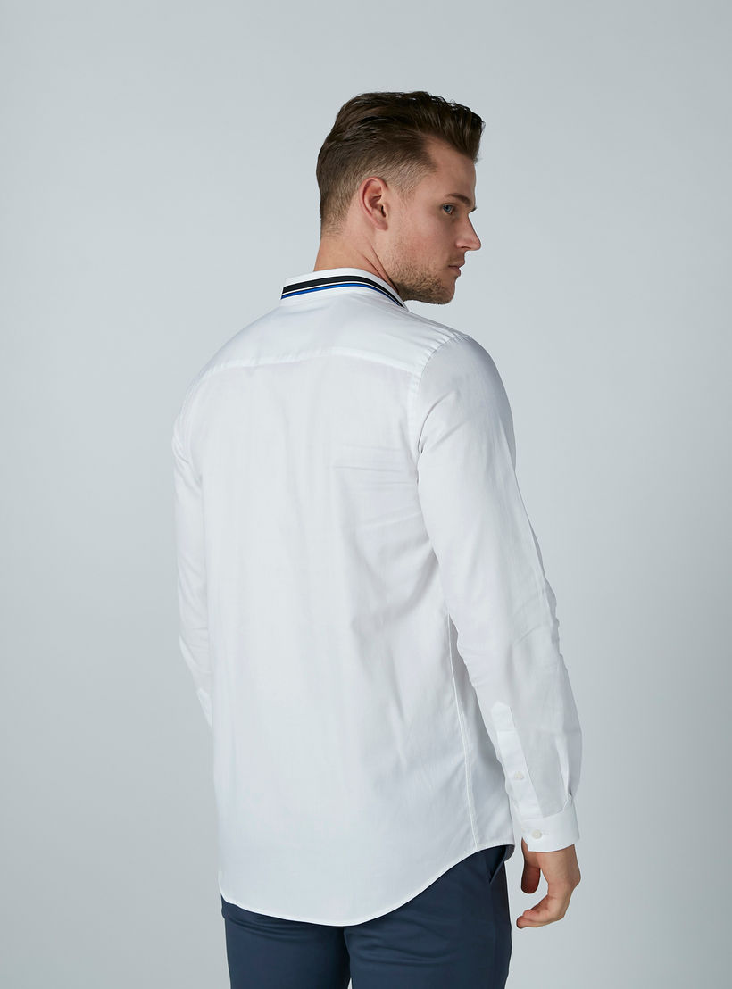 قميص سادة بأكمام طويلة وياقة عاديّة من لوم-men-clothing-shirts-image-5