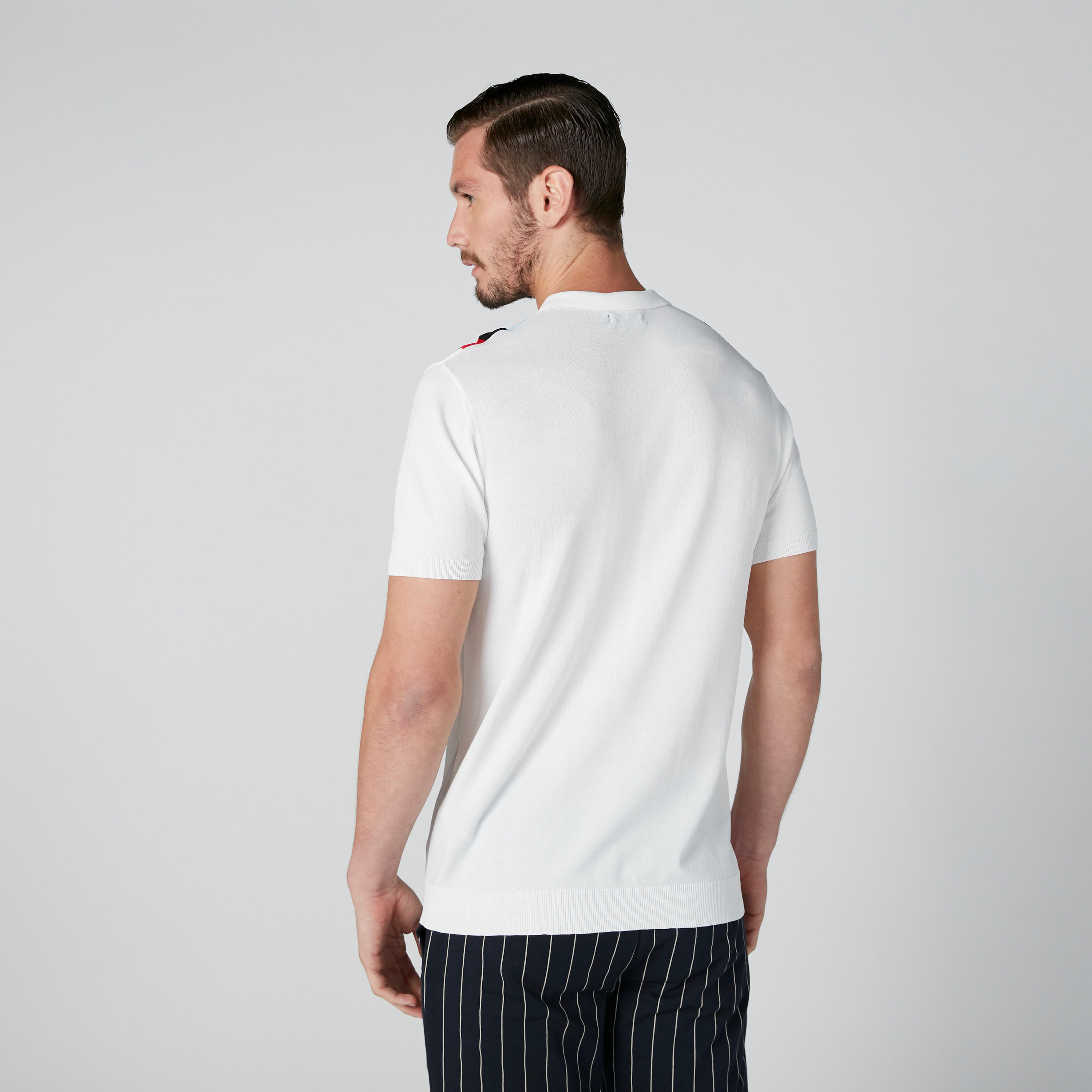 تيشيرت سليم فيت مقلّم بياقة بولو من لوم-men-clothing-tshirtsandpolos-polos-image-2