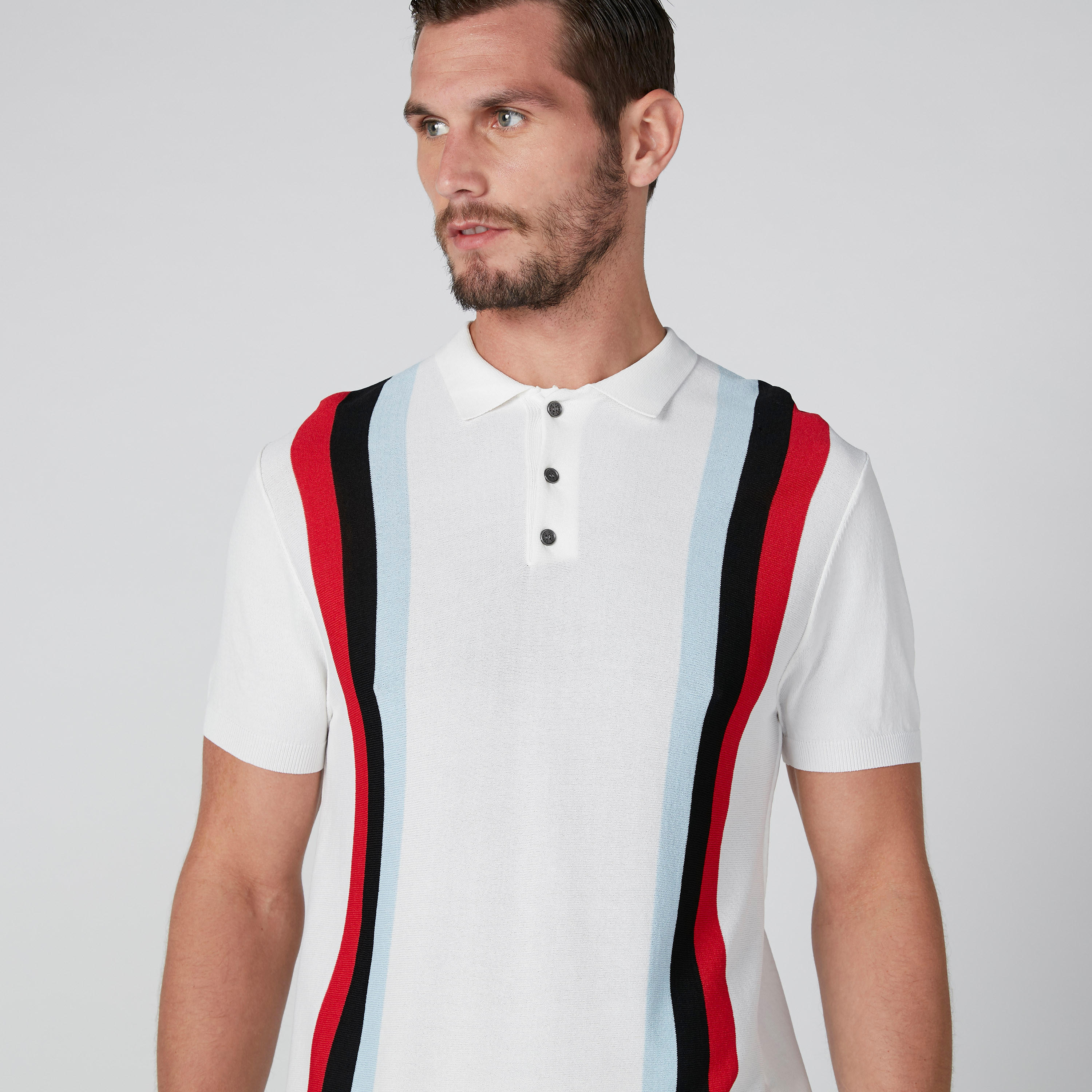 تيشيرت سليم فيت مقلّم بياقة بولو من لوم-men-clothing-tshirtsandpolos-polos-image-4