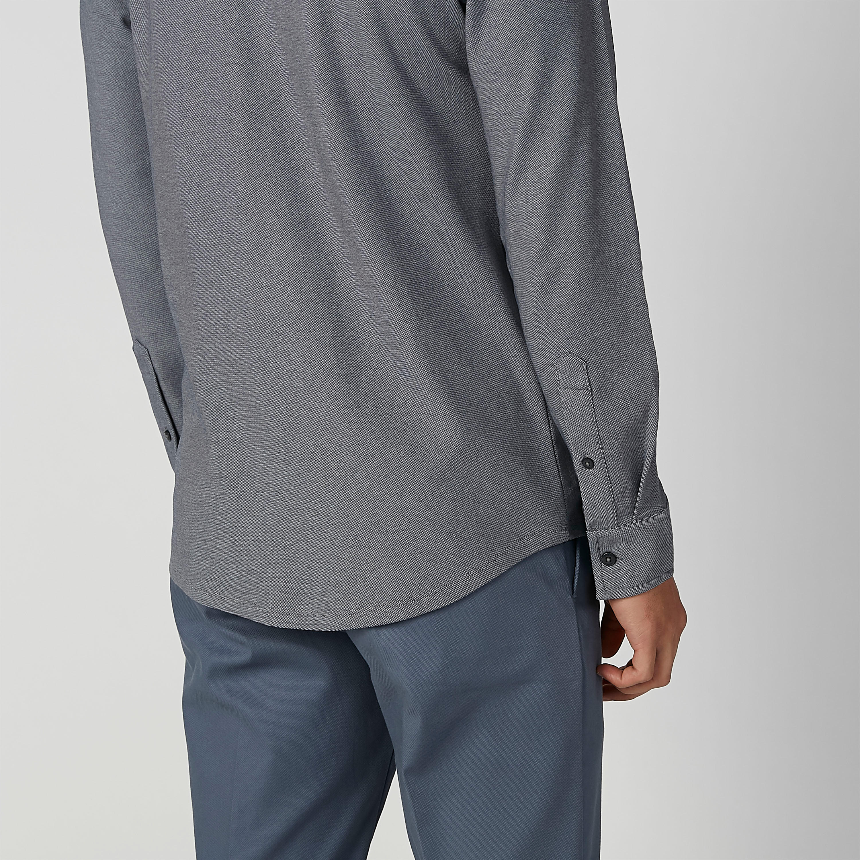 قميص رسمي بارز الملمس بأكمام طويلة وأزرار من لوم-men-clothing-shirts-image-4