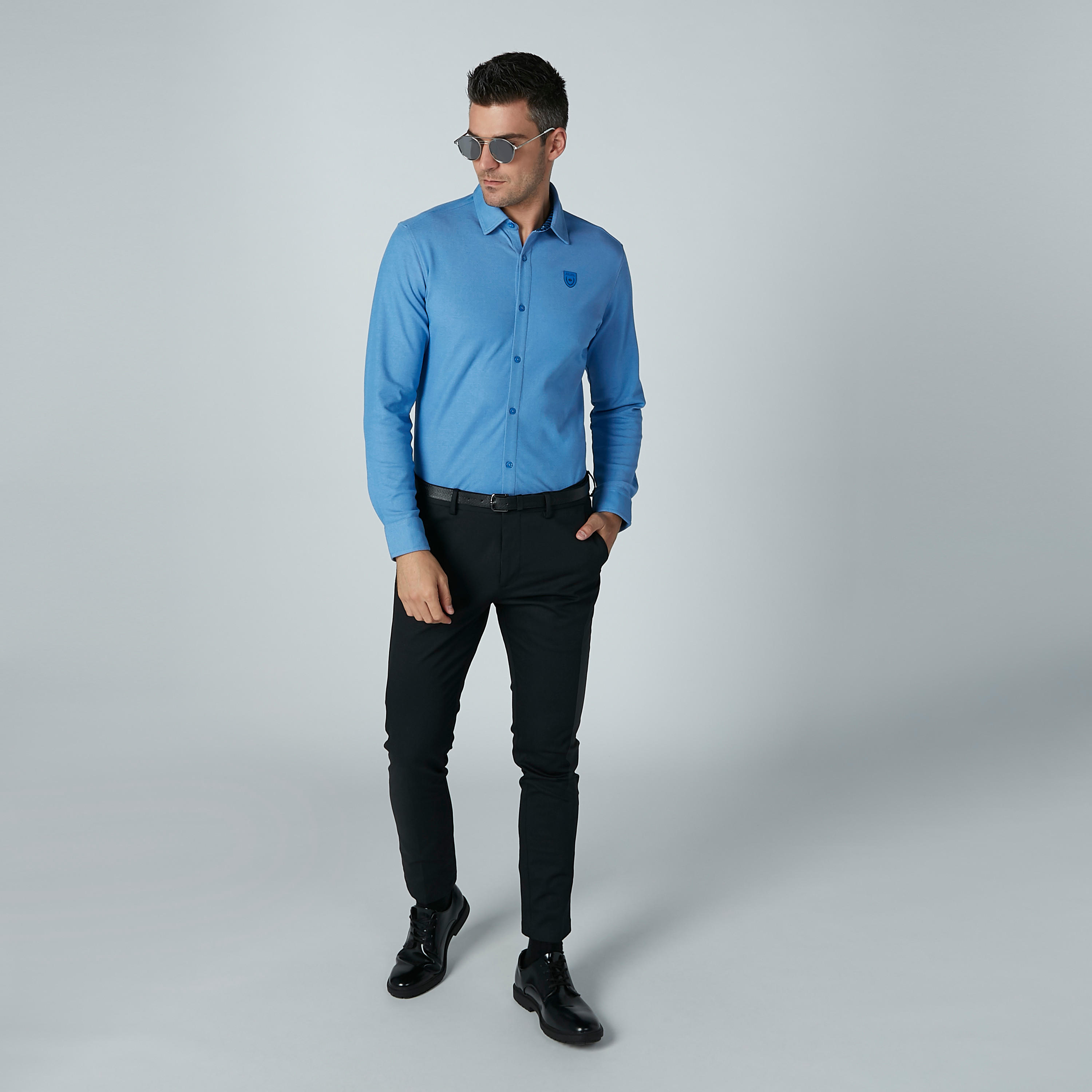 قميص رسمي سادة بأكمام طويلة من لوم-men-clothing-shirts-image-3
