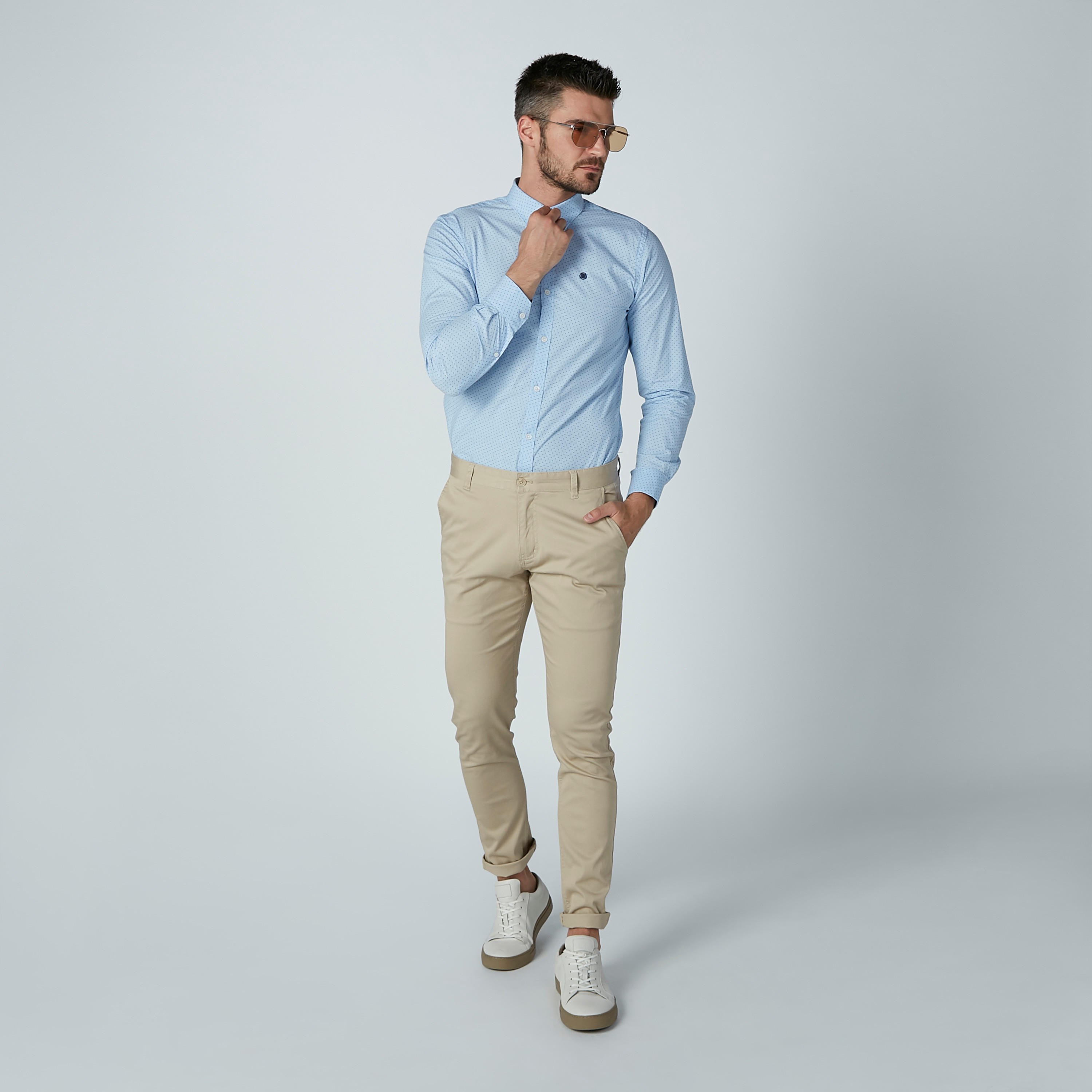 L'Homme Printed Shirt with Long Sleeves and Spread Collar-men-clothing-shirts-image-1