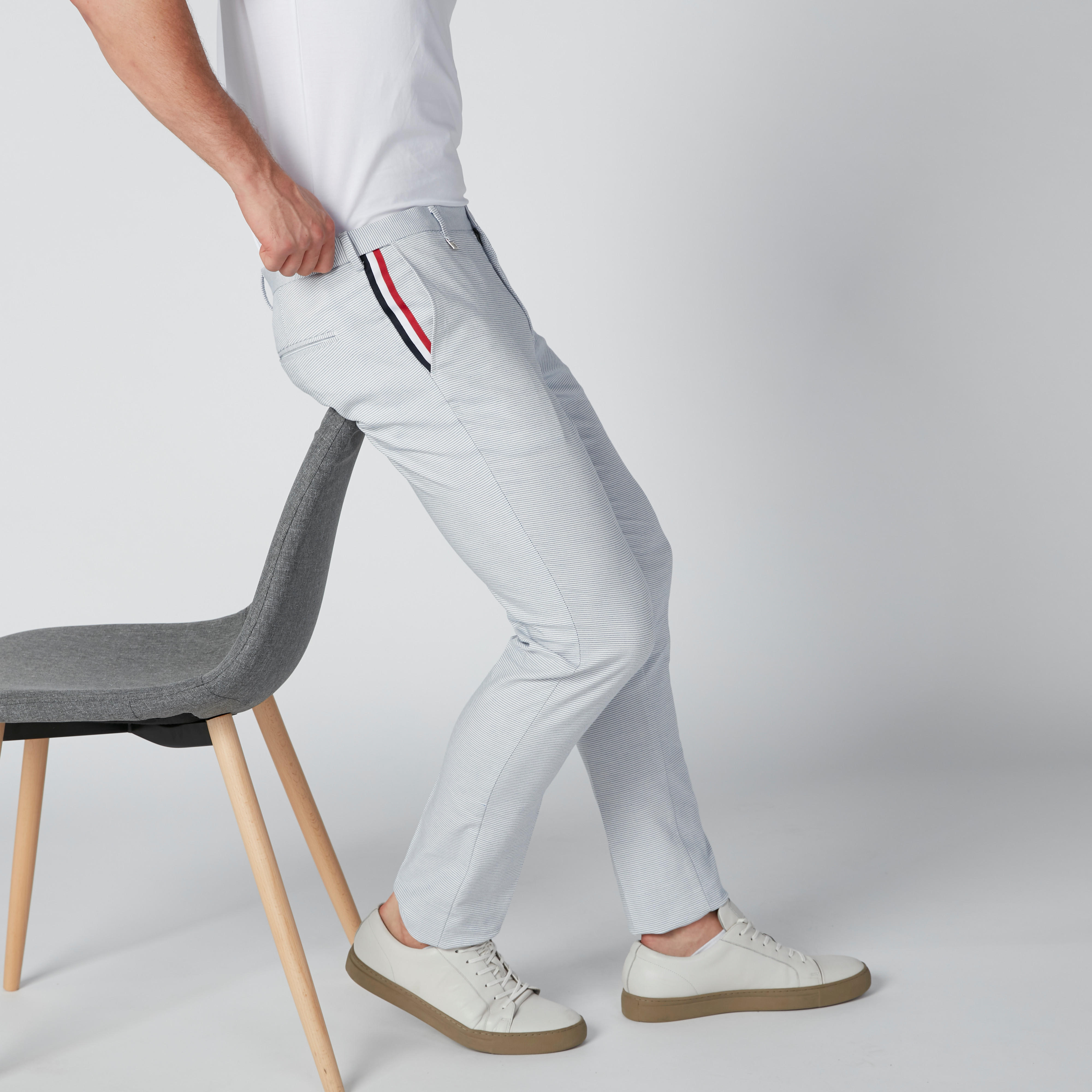 L'Homme Textured Trousers with Tape Detail and Pockets-men-clothing-bottoms-trousersandchinos-trousers-image-4