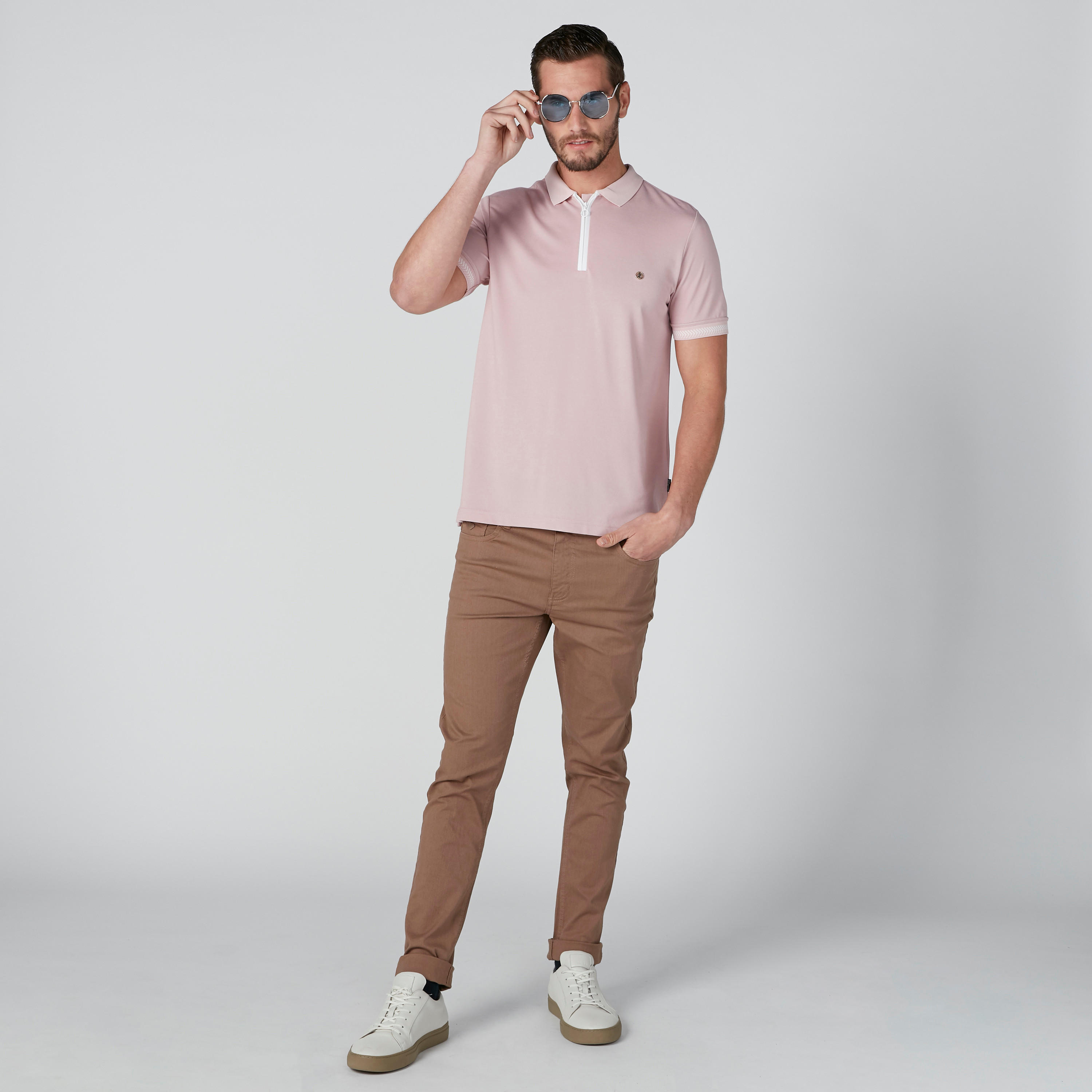 تيشيرت بياقة بولو وسحّاب من لوم-men-clothing-tshirtsandpolos-polos-image-9