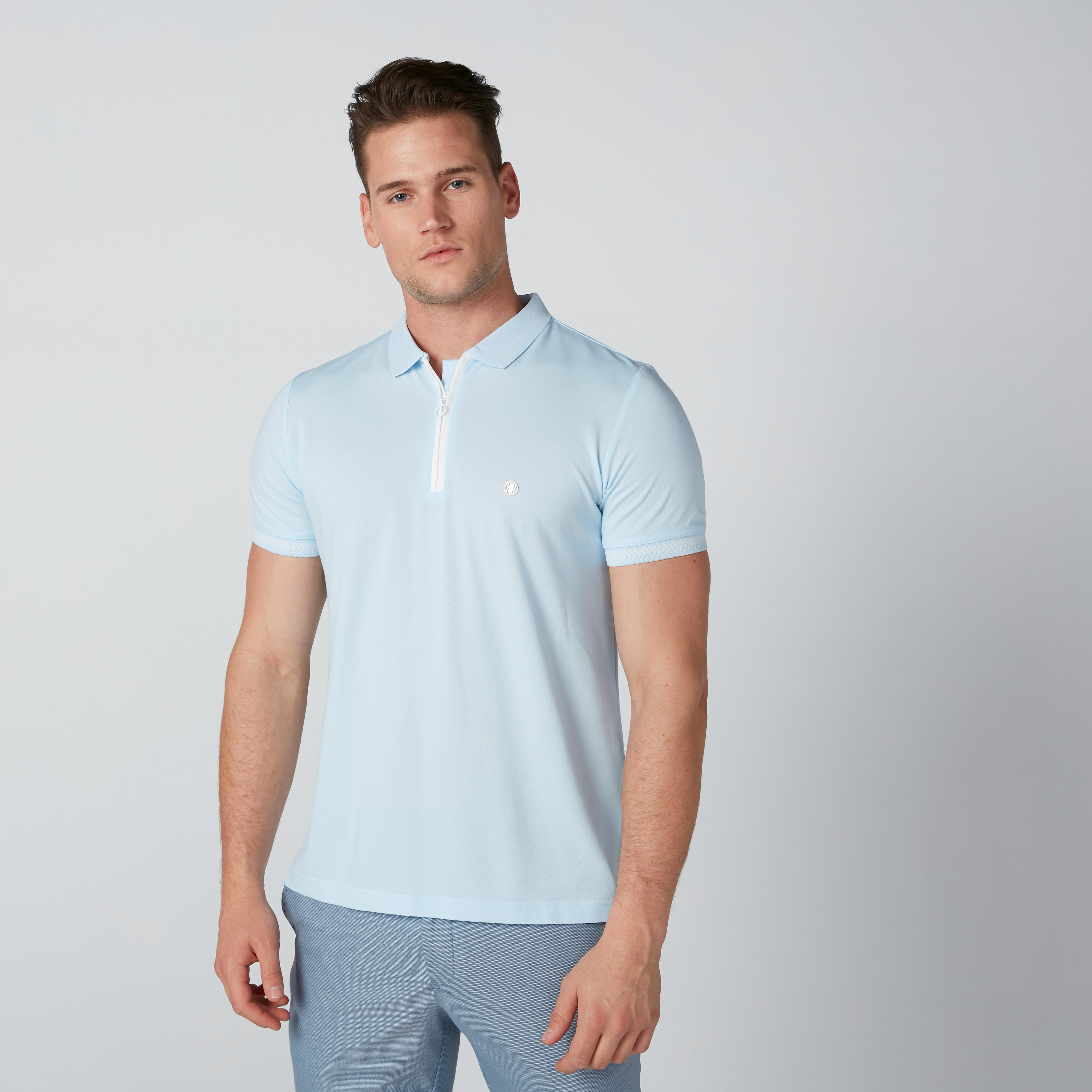 تيشيرت بياقة بولو وسحّاب من لوم-men-clothing-tshirtsandpolos-polos-image-2
