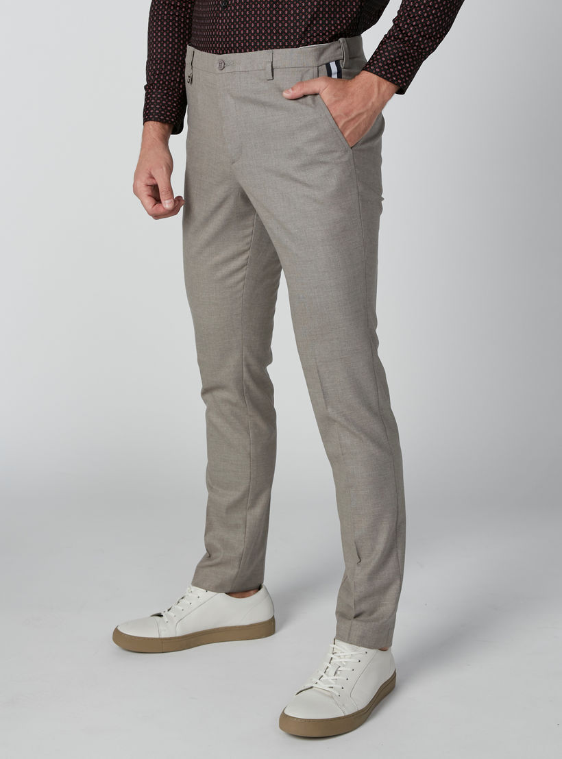 بنطال بشريطة وحلقات للحزام من لوم-men-clothing-bottoms-trousersandchinos-trousers-image-3
