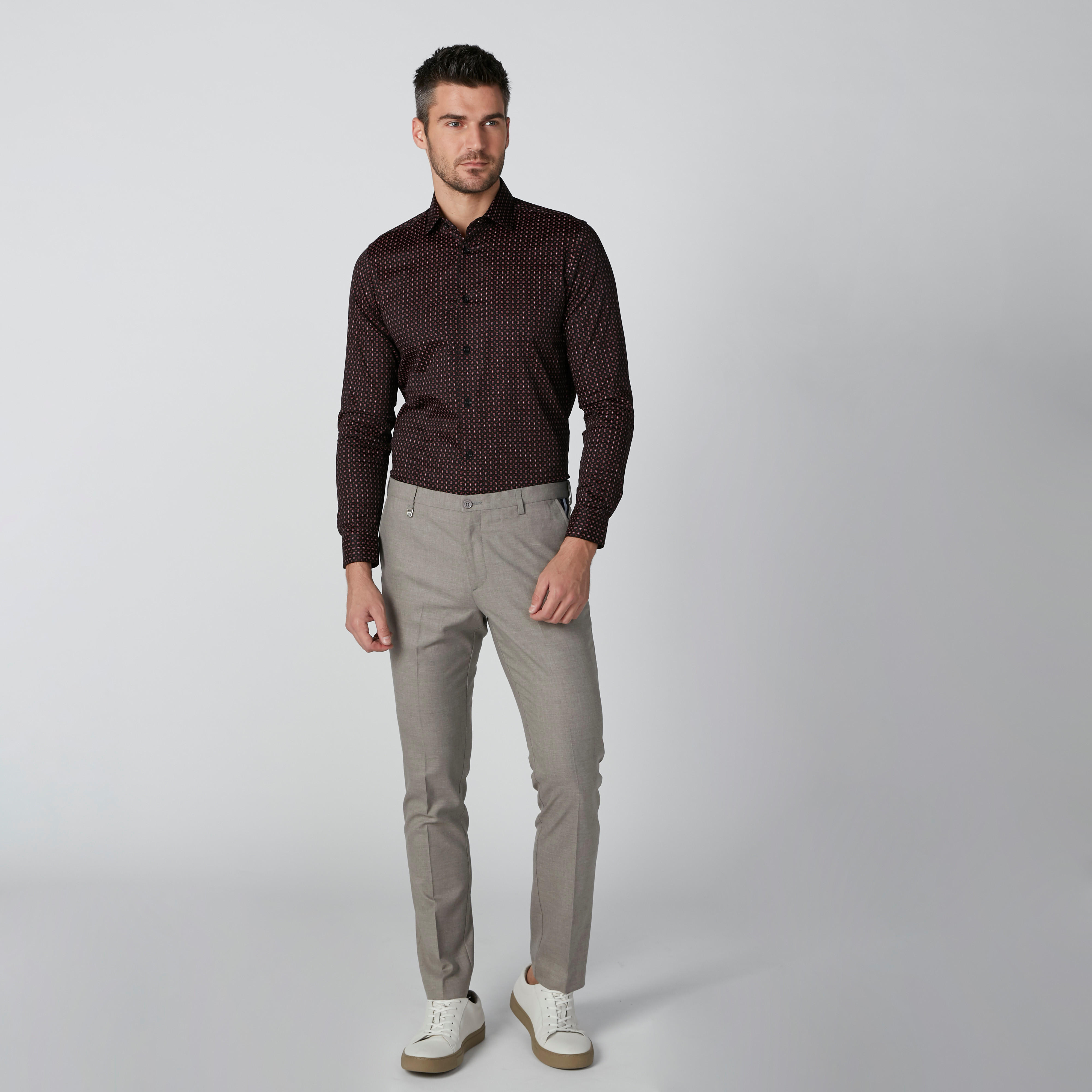 L'Homme Tape Detail Trousers with Belt Loops-men-clothing-bottoms-trousersandchinos-trousers-image-1