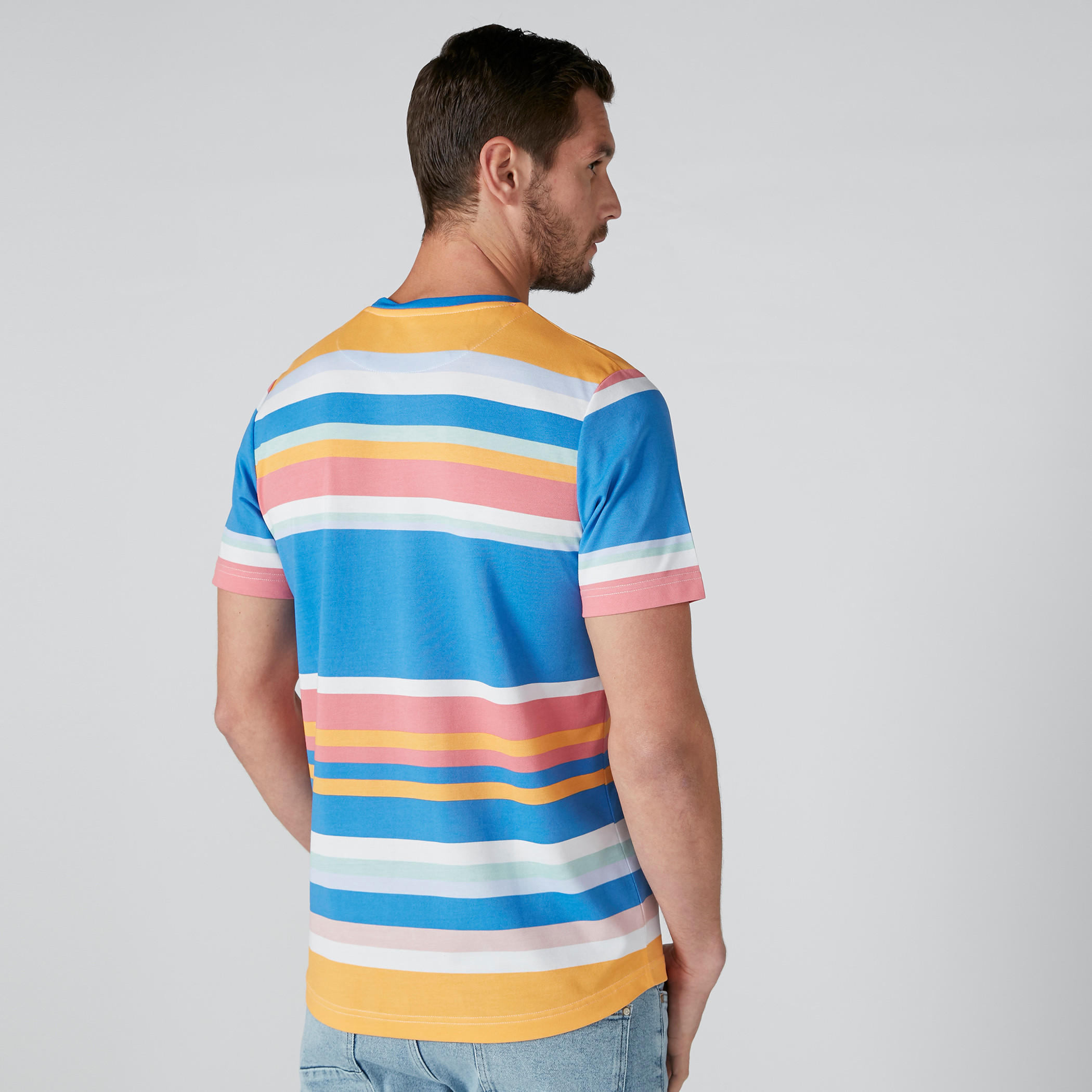 تيشيرت سليم فيت مقلم من لوم-men-clothing-tshirtsandpolos-tshirts-image-4
