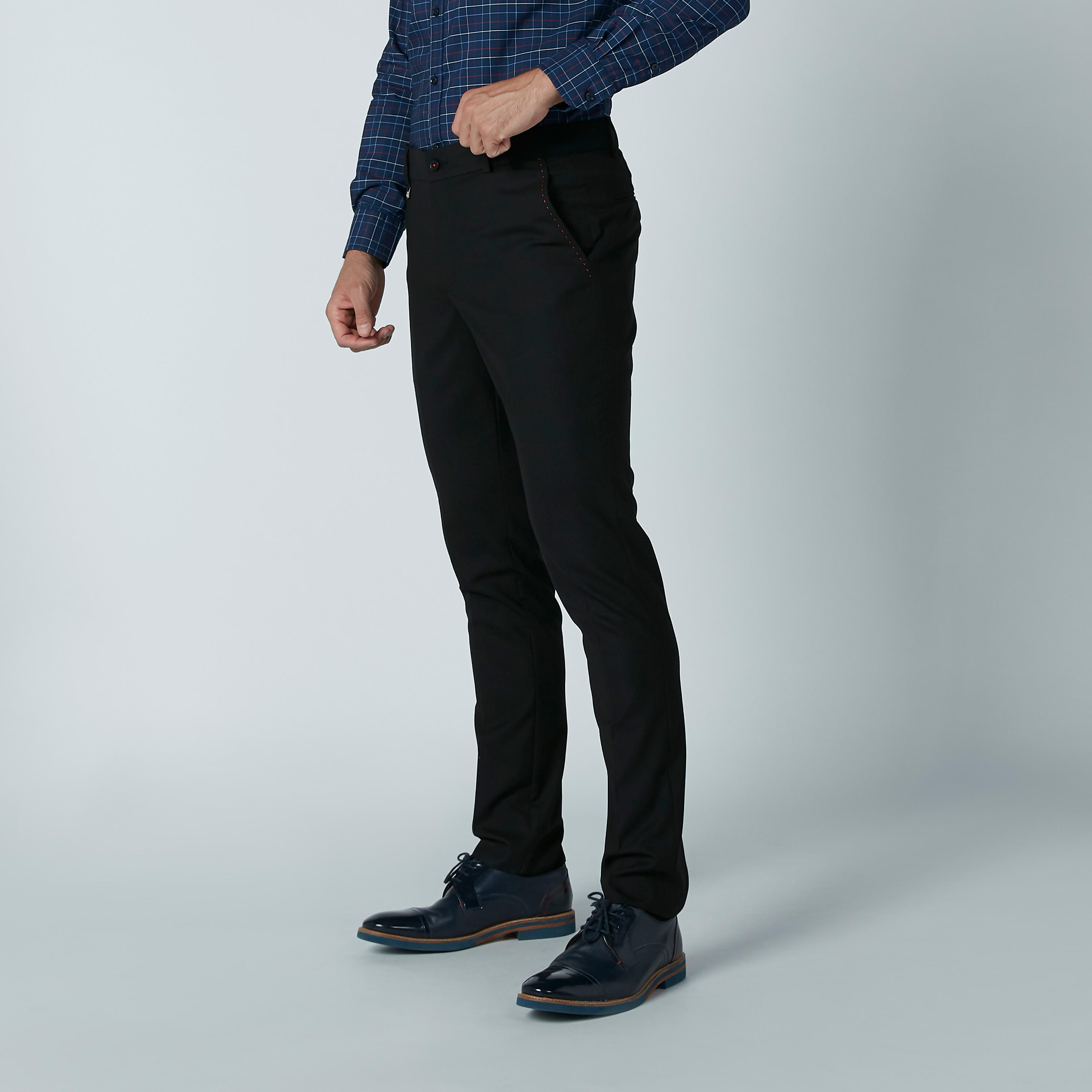 بنطال رسمي بقصّة سليم ودرزات وجيوب من لوم-men-clothing-bottoms-trousersandchinos-trousers-image-4