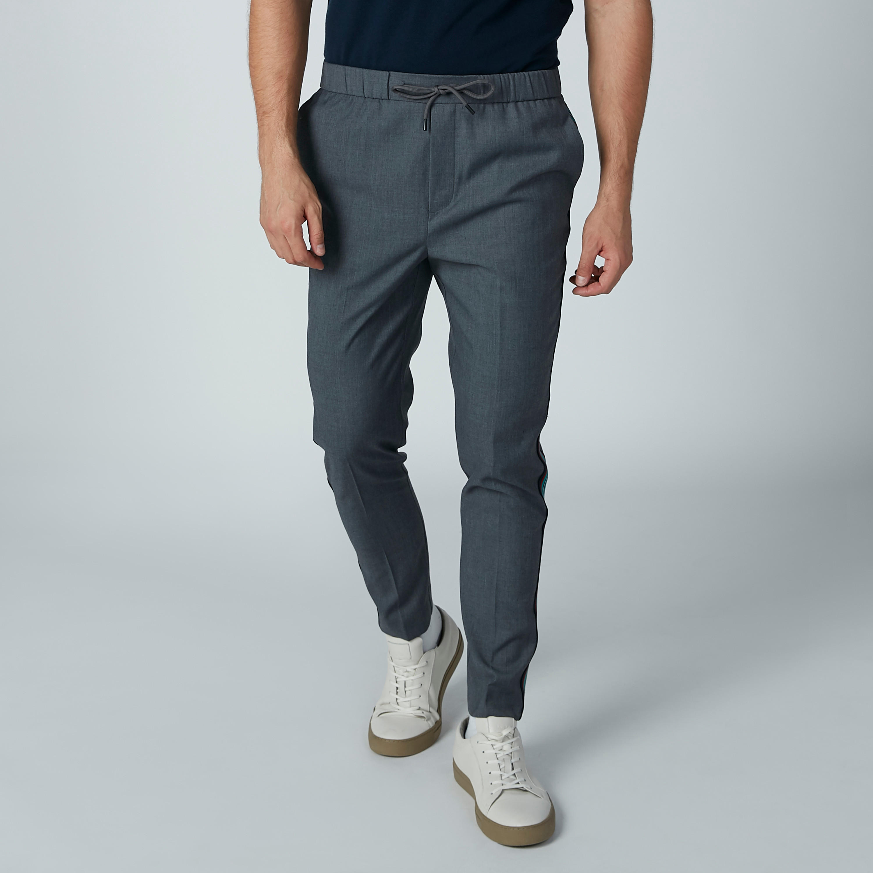 L'Homme Side Tape Detail Pants with Pockets and Drawstring-men-clothing-bottoms-trousersandchinos-trousers-image-2