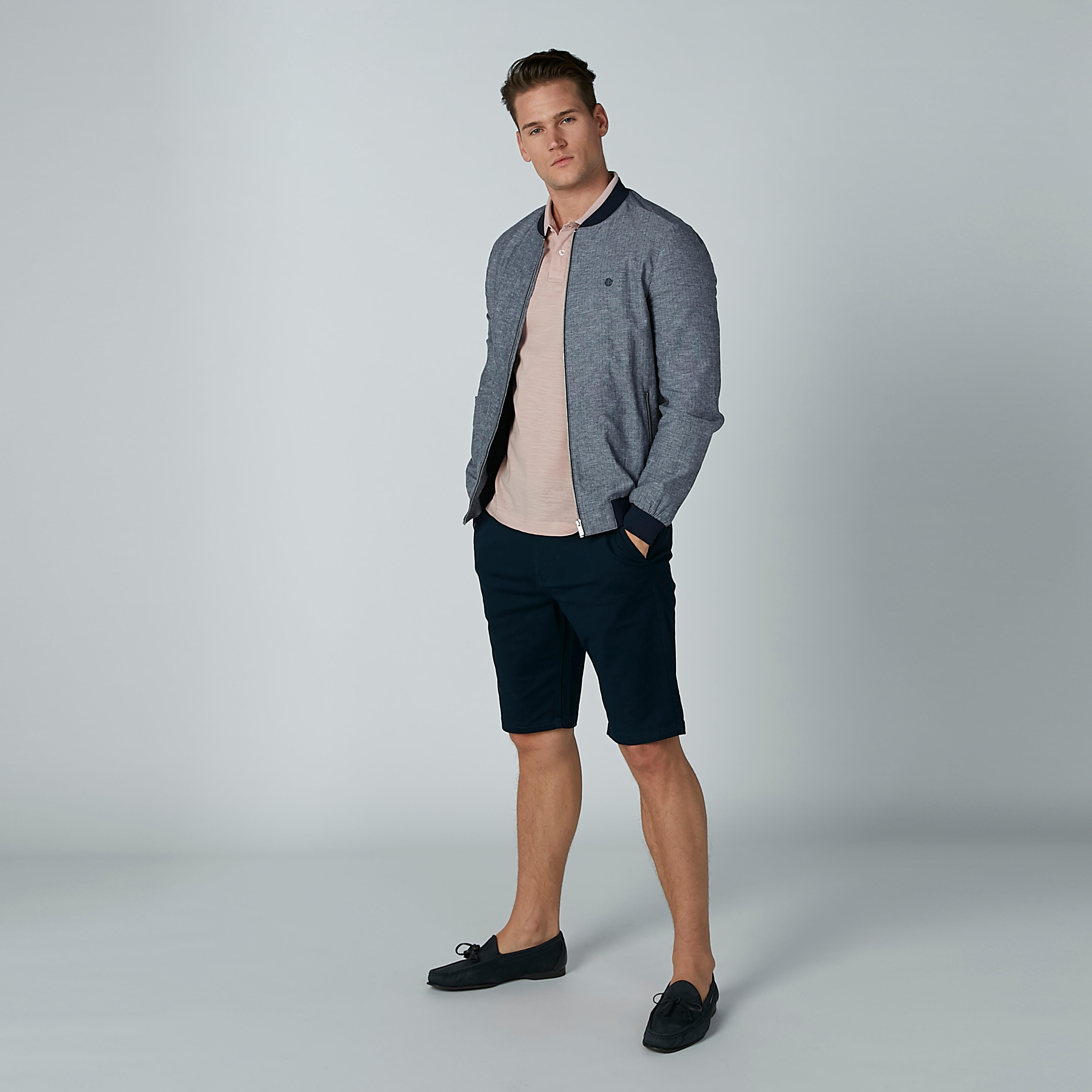 جاكيت بومبر بأكمام طويلة وجيوب من بيينج هيومان-men-clothing-jacketsandblazers-jackets-image-2