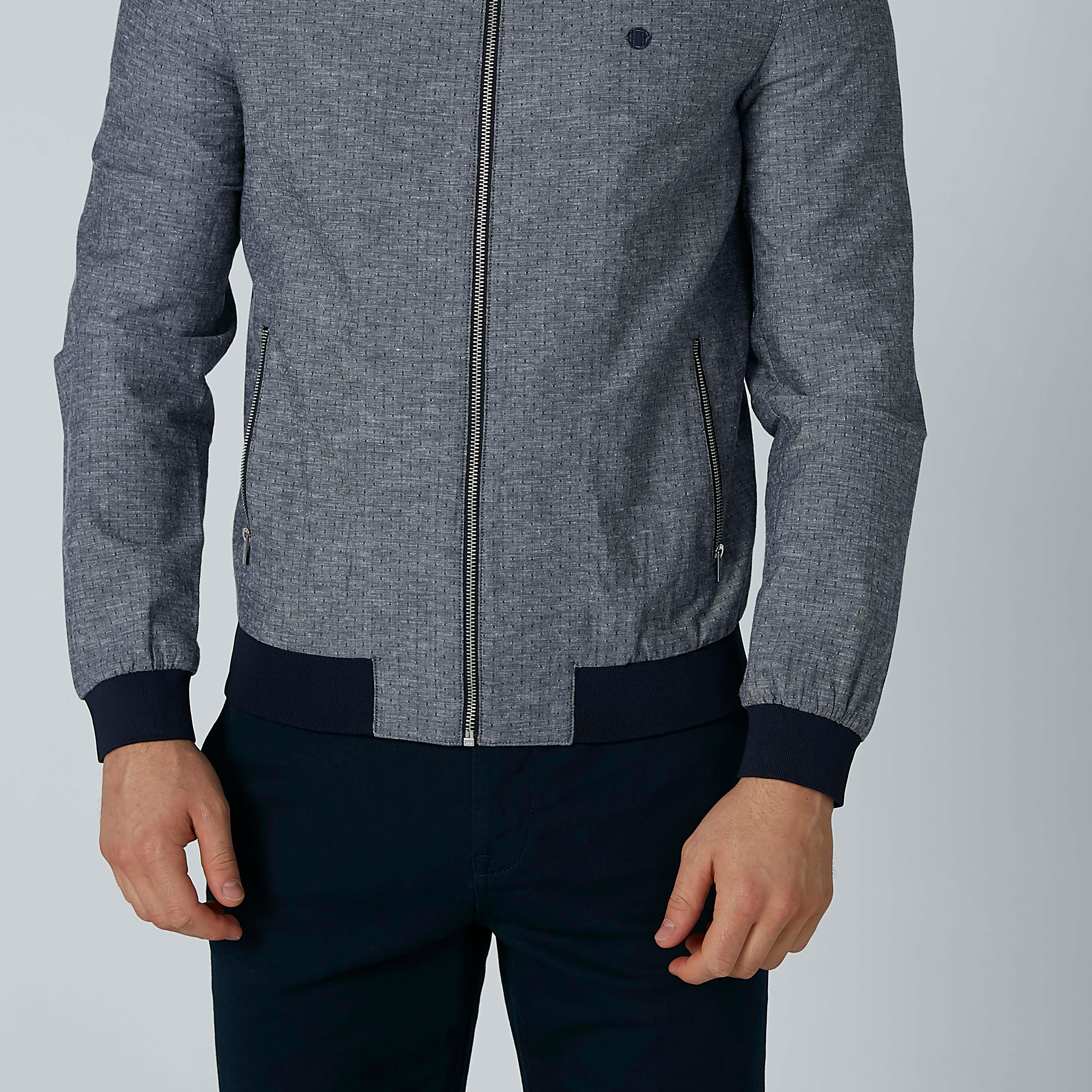 جاكيت بومبر بأكمام طويلة وجيوب من بيينج هيومان-men-clothing-jacketsandblazers-jackets-image-6