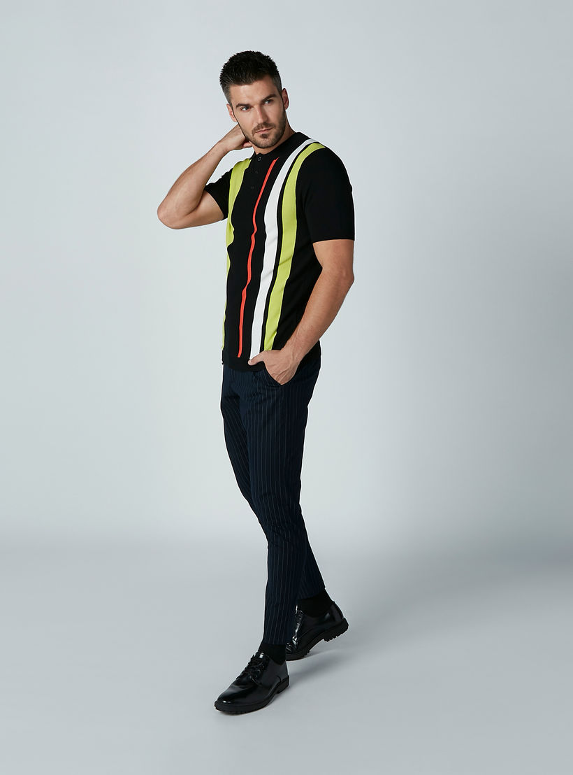 تيشيرت مقلّم بأكمام قصيرة من لوم-men-clothing-tshirtsandpolos-polos-image-2