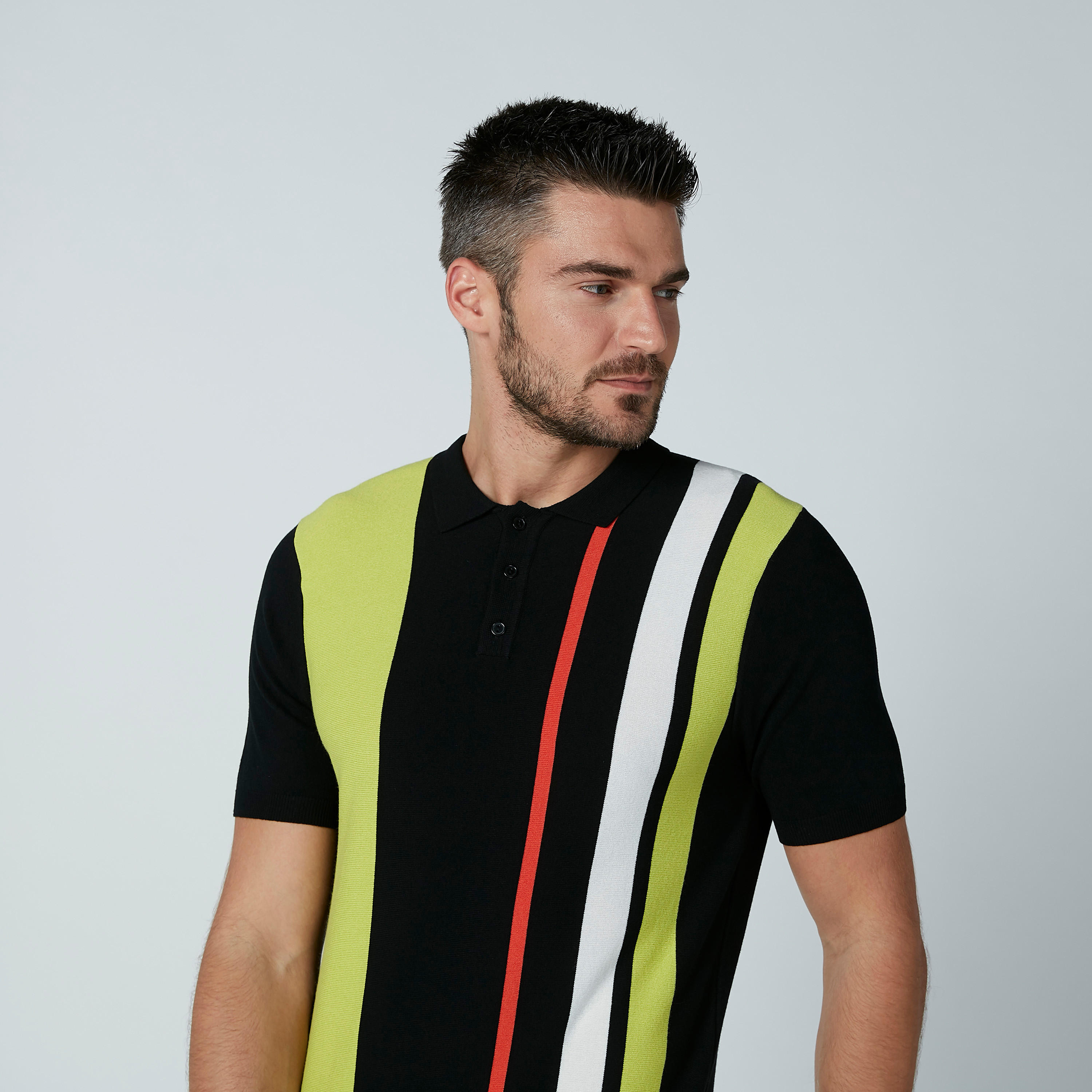 تيشيرت مقلّم بأكمام قصيرة من لوم-men-clothing-tshirtsandpolos-polos-image-3