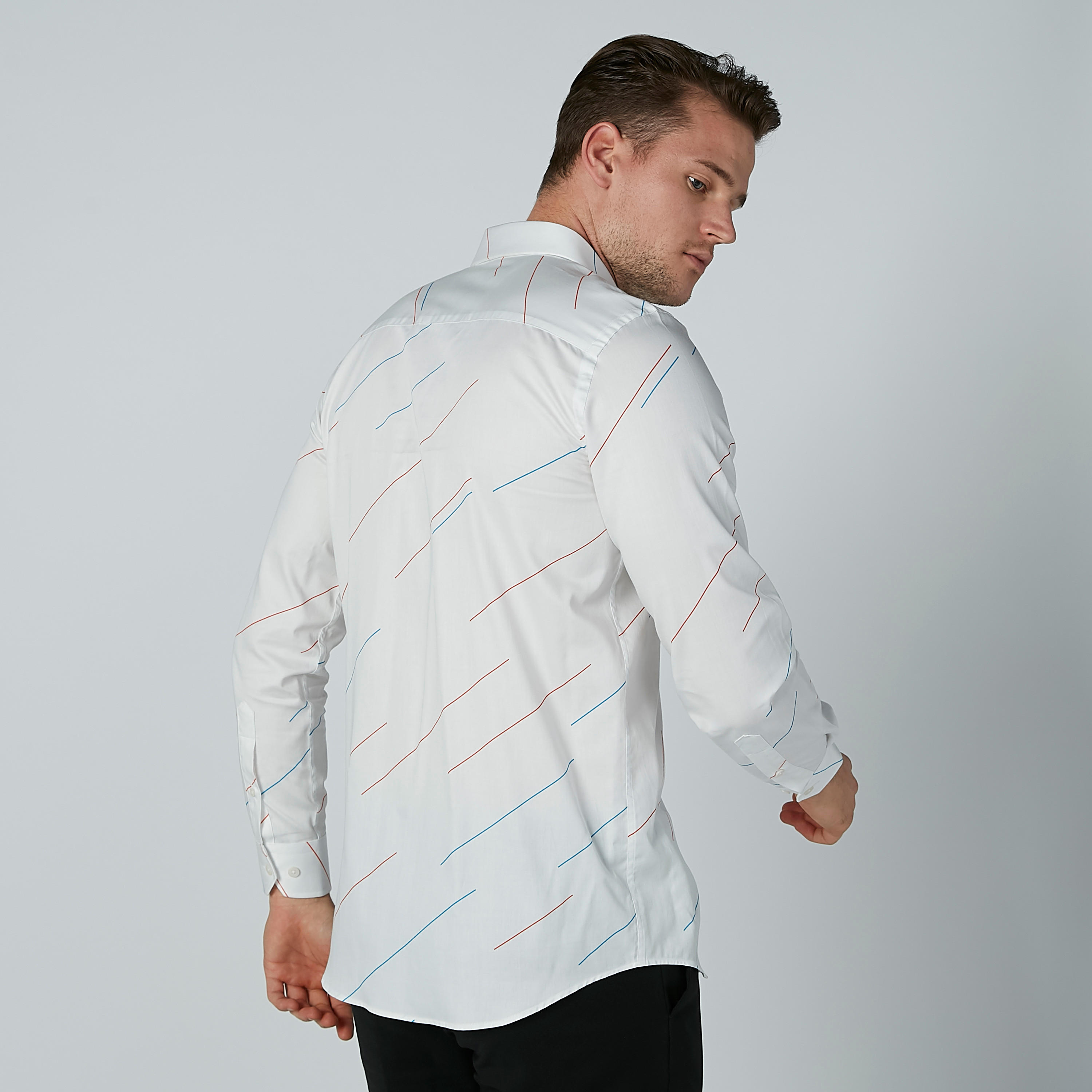 قميص بياقة عاديّة وأكمام طويلة وطبعات من لوم-men-clothing-shirts-image-4