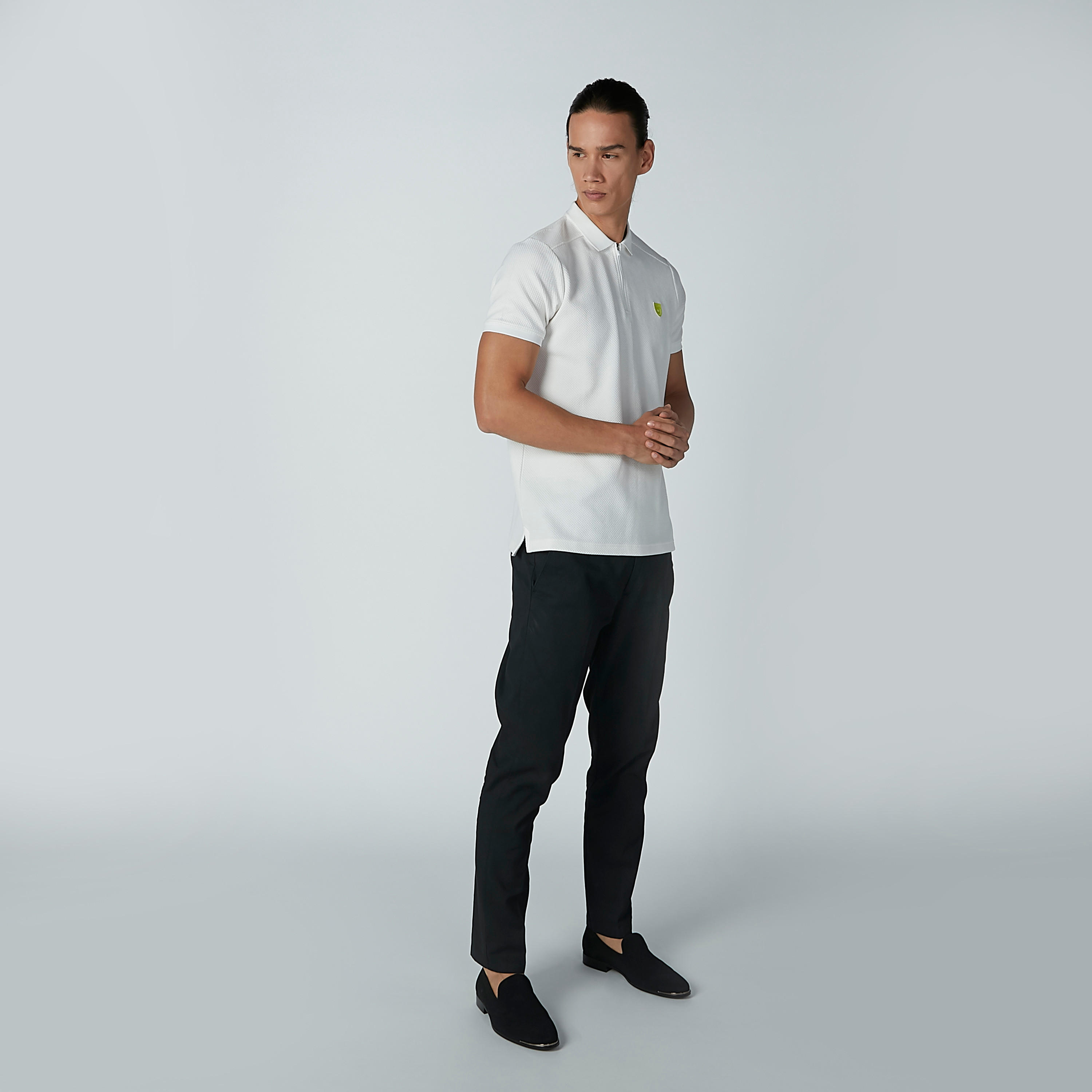 تيشيرت سادة بياقة بولو وسحّاب من لوم-men-clothing-tshirtsandpolos-polos-image-2