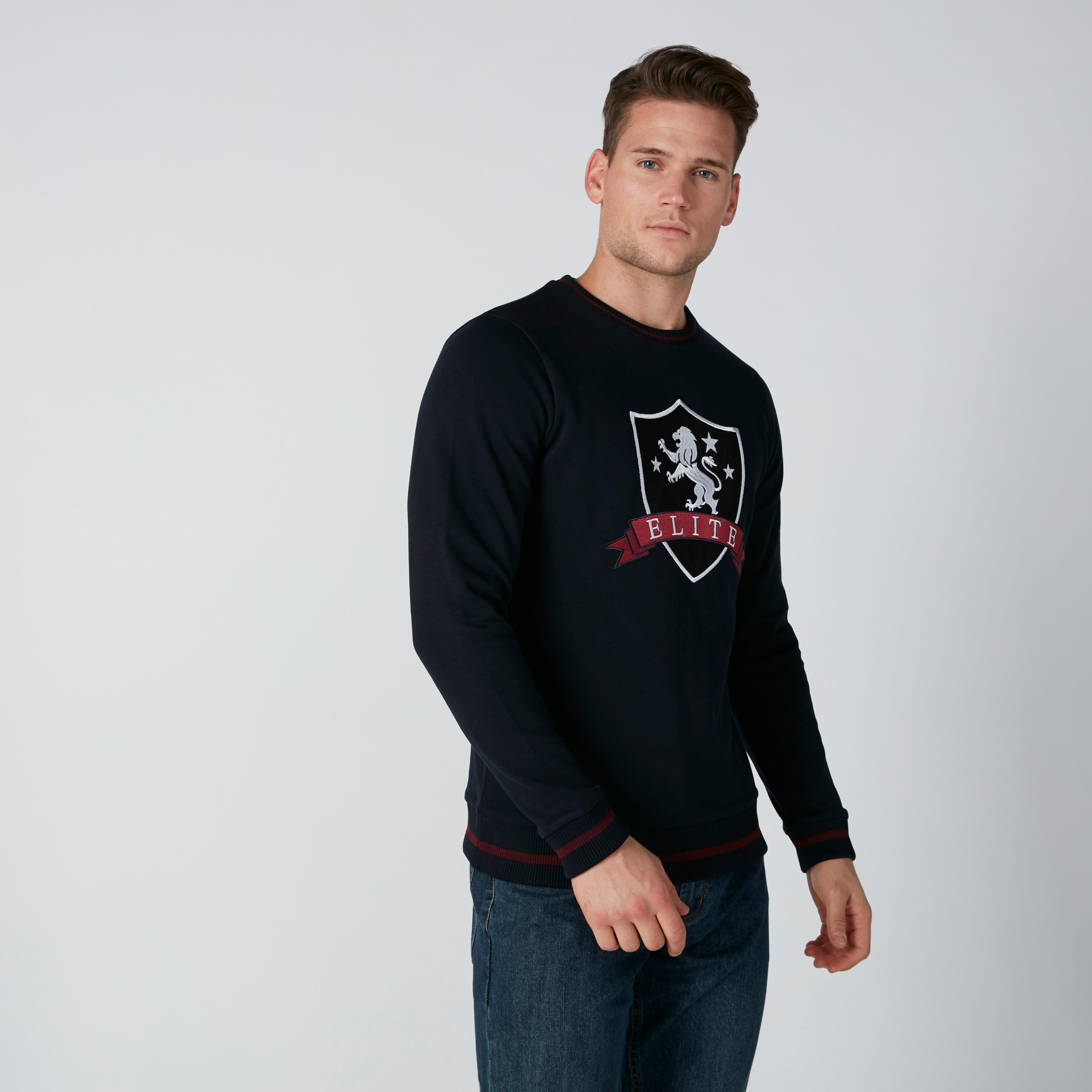 سويت شيرت مطرّز بأكمام طويلة من لوم-men-winterwear-hoodiesandsweatshirts-image-3