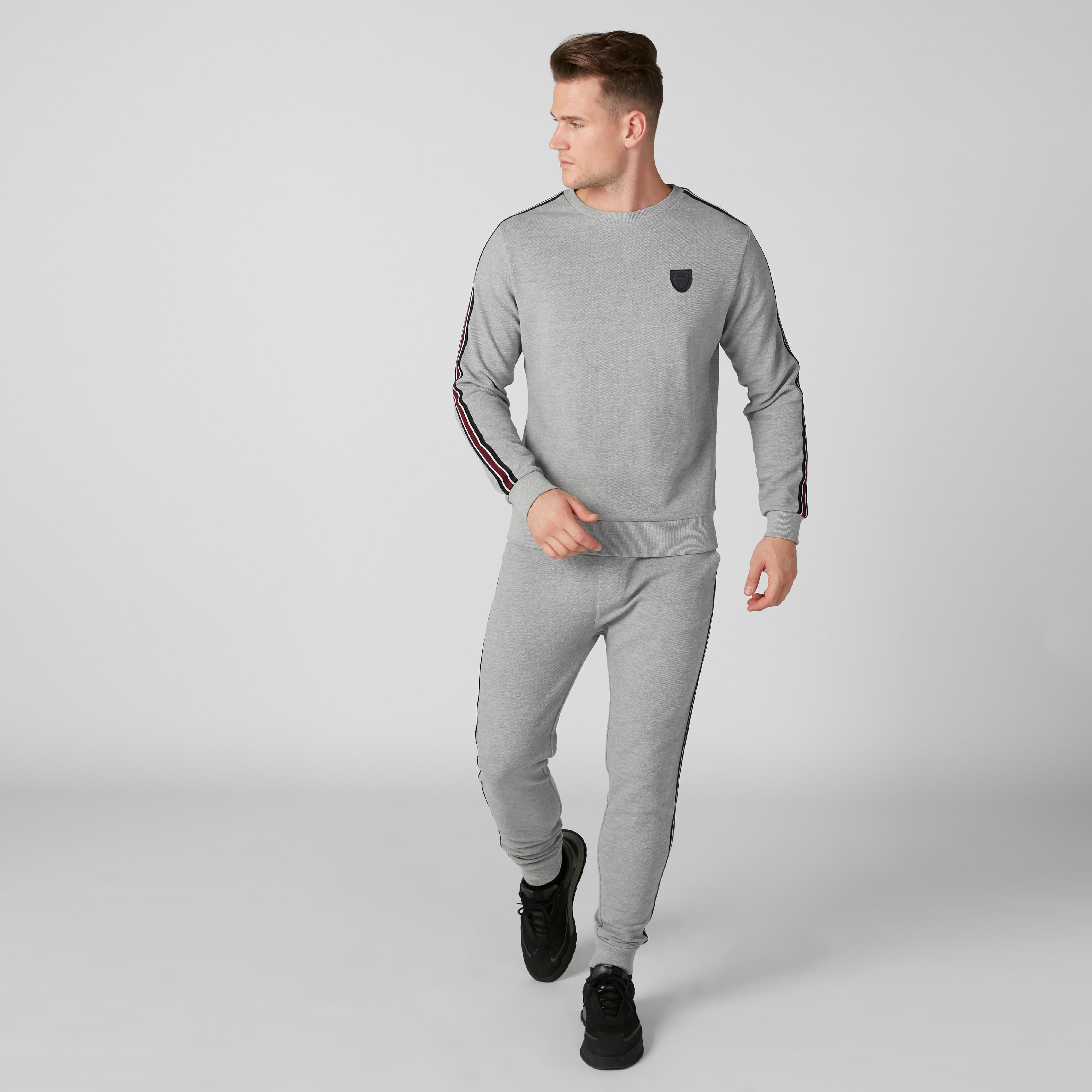 L'Homme Full Length Jog Pants with Side Tape and Pocket Detail-men-clothing-bottoms-joggers-image-4