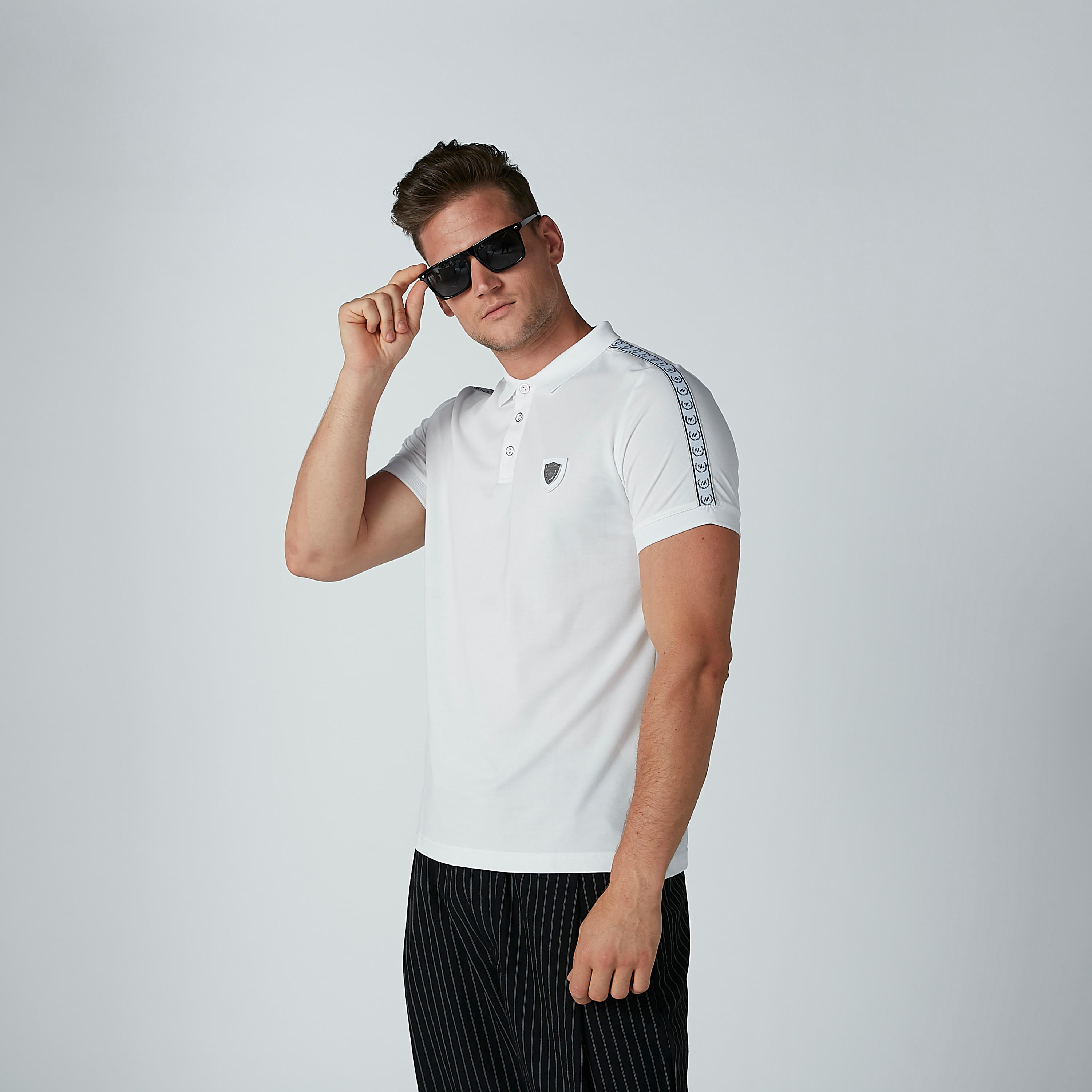 تيشيرت بأكمام قصيرة وياقة بولو من لوم-men-clothing-tshirtsandpolos-polos-image-1