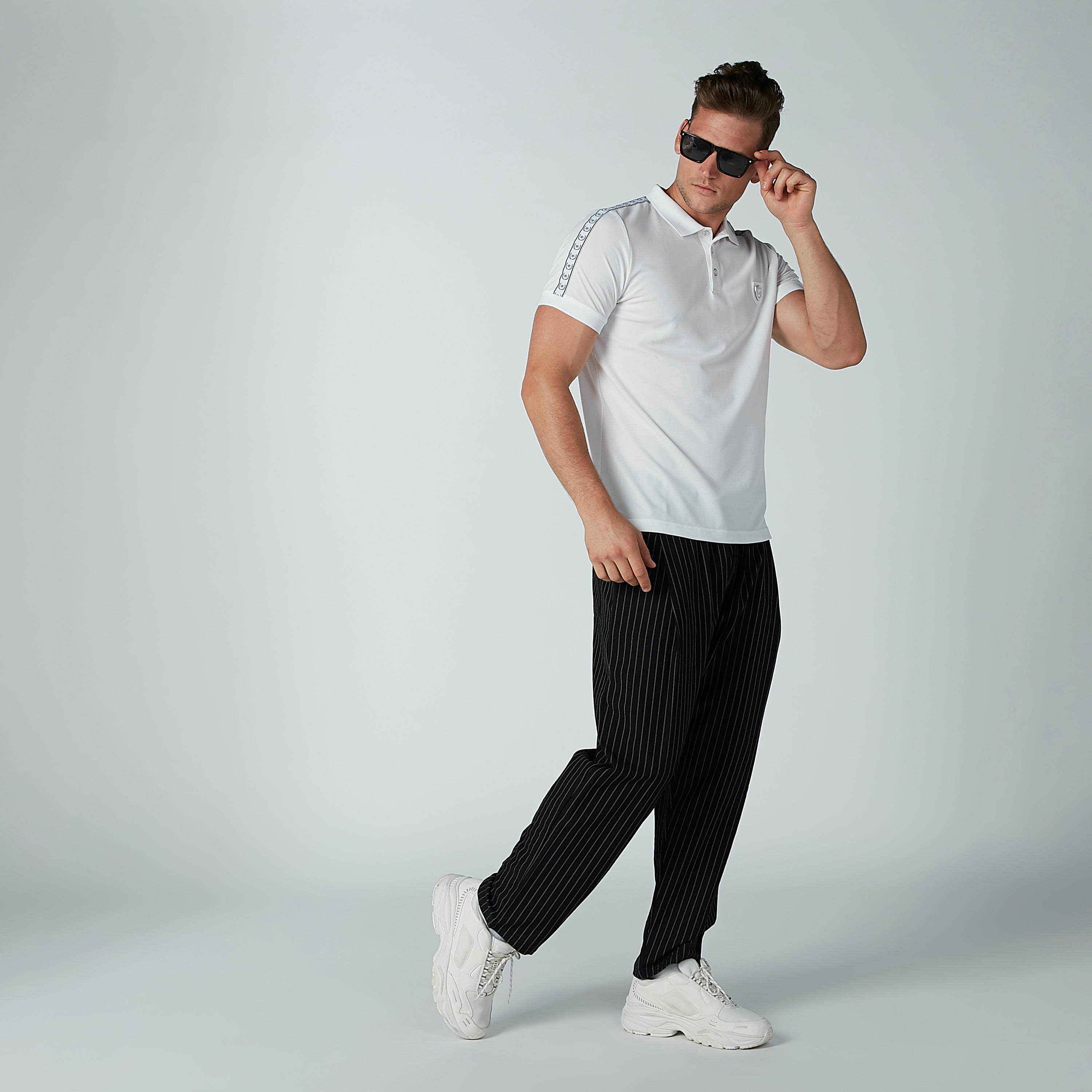 تيشيرت بأكمام قصيرة وياقة بولو من لوم-men-clothing-tshirtsandpolos-polos-image-5