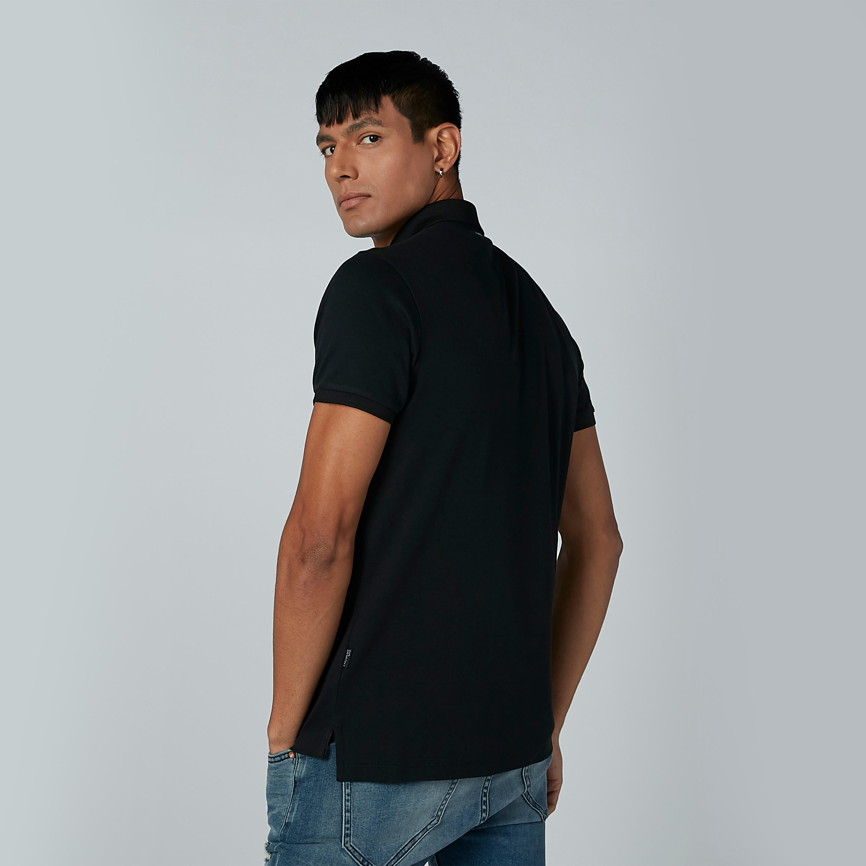 L'Homme Striped T-shirt with Polo Neck and Short Sleeves-men-clothing-tshirtsandpolos-polos-image-3