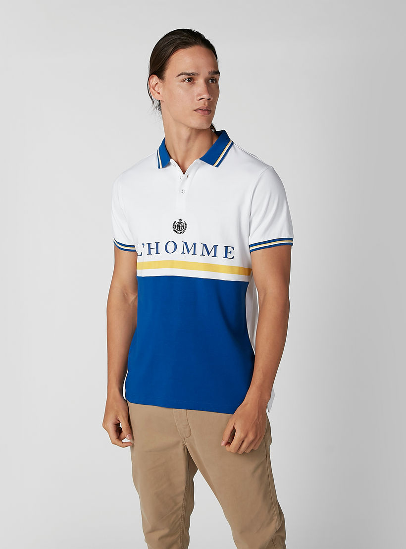 تيشيرت بقصّة سليم وتصاميم مغايرة وياقة بولو من لوم-men-clothing-tshirtsandpolos-polos-image-2