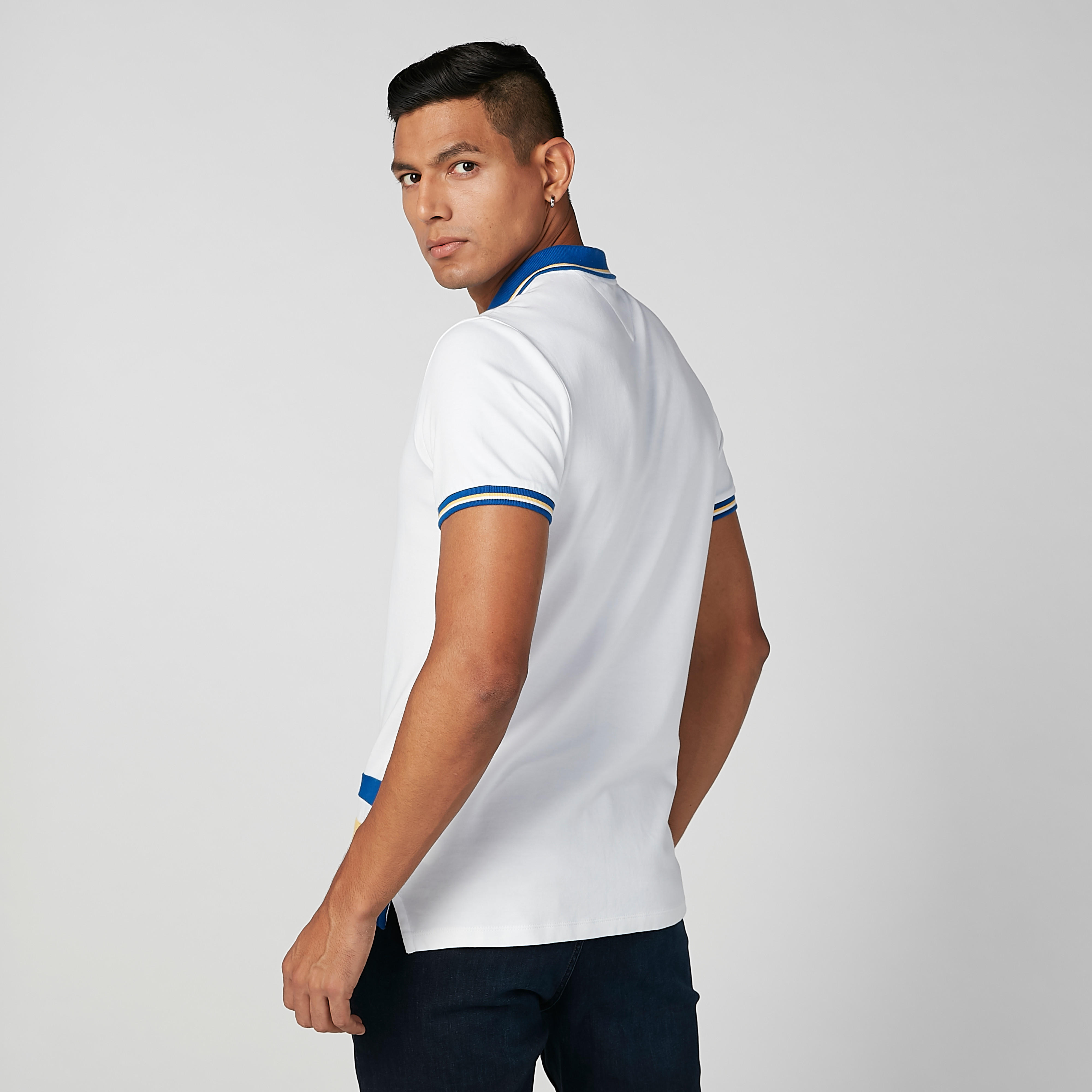 L'Homme Cut and Sew T-shirt in Slim-Fit with Short Sleeves-men-clothing-tshirtsandpolos-polos-image-4