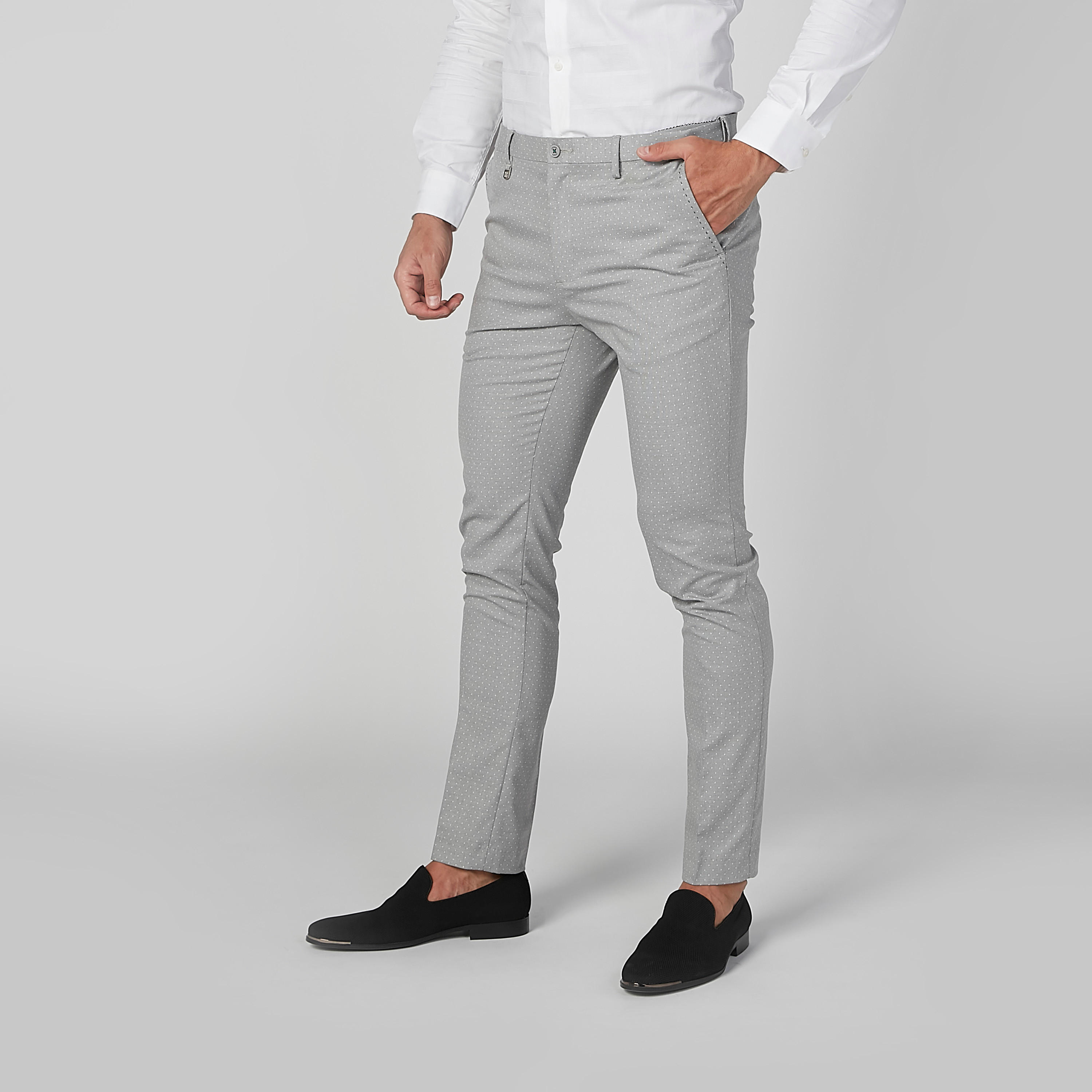 بنطال شينو بارز الملمس بقصّة سليم وجيوب من لوم-men-clothing-bottoms-trousersandchinos-trousers-image-4