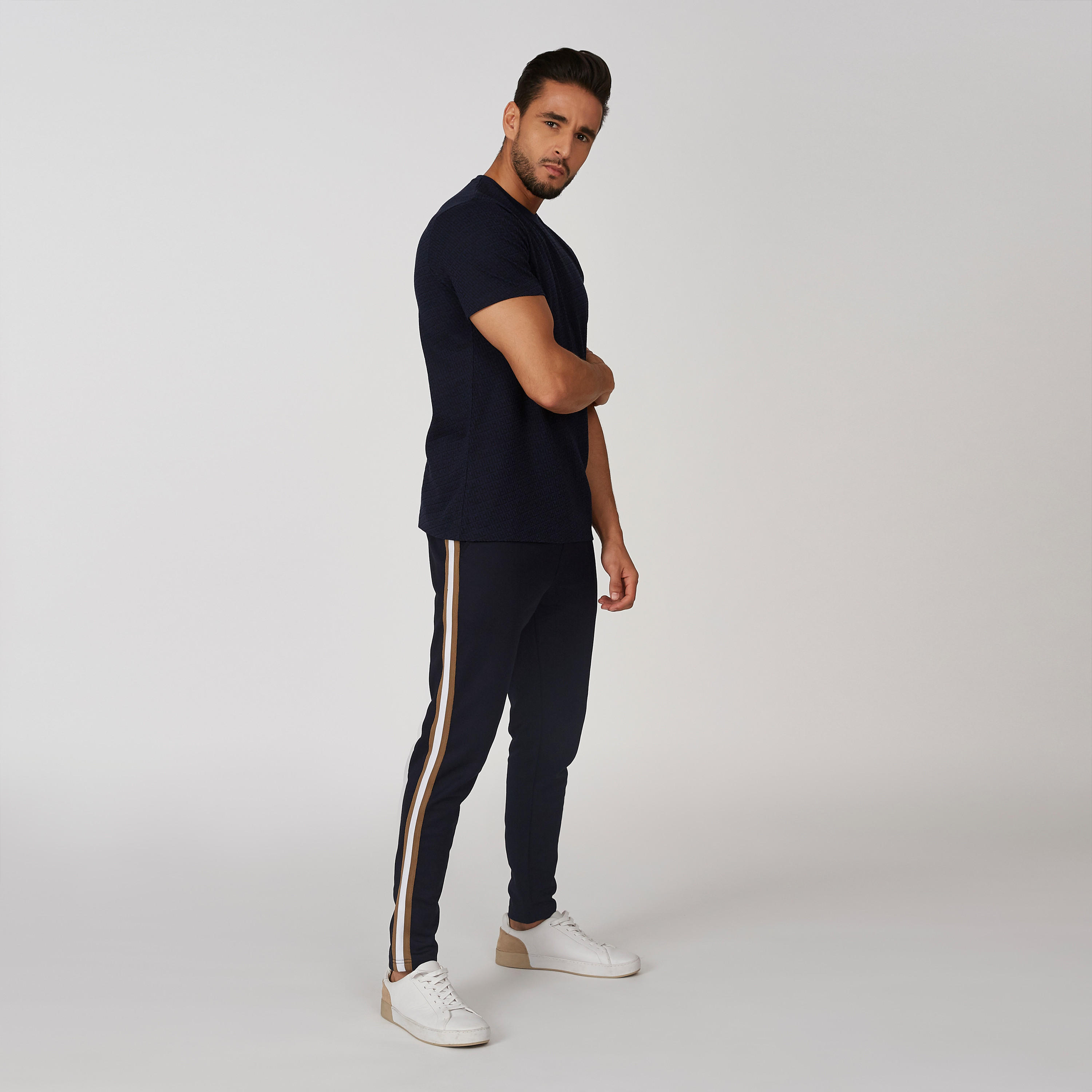L'Homme Slim Fit Plain Mid Waist Pants with Pocket Detail-men-clothing-bottoms-trousersandchinos-trousers-image-3