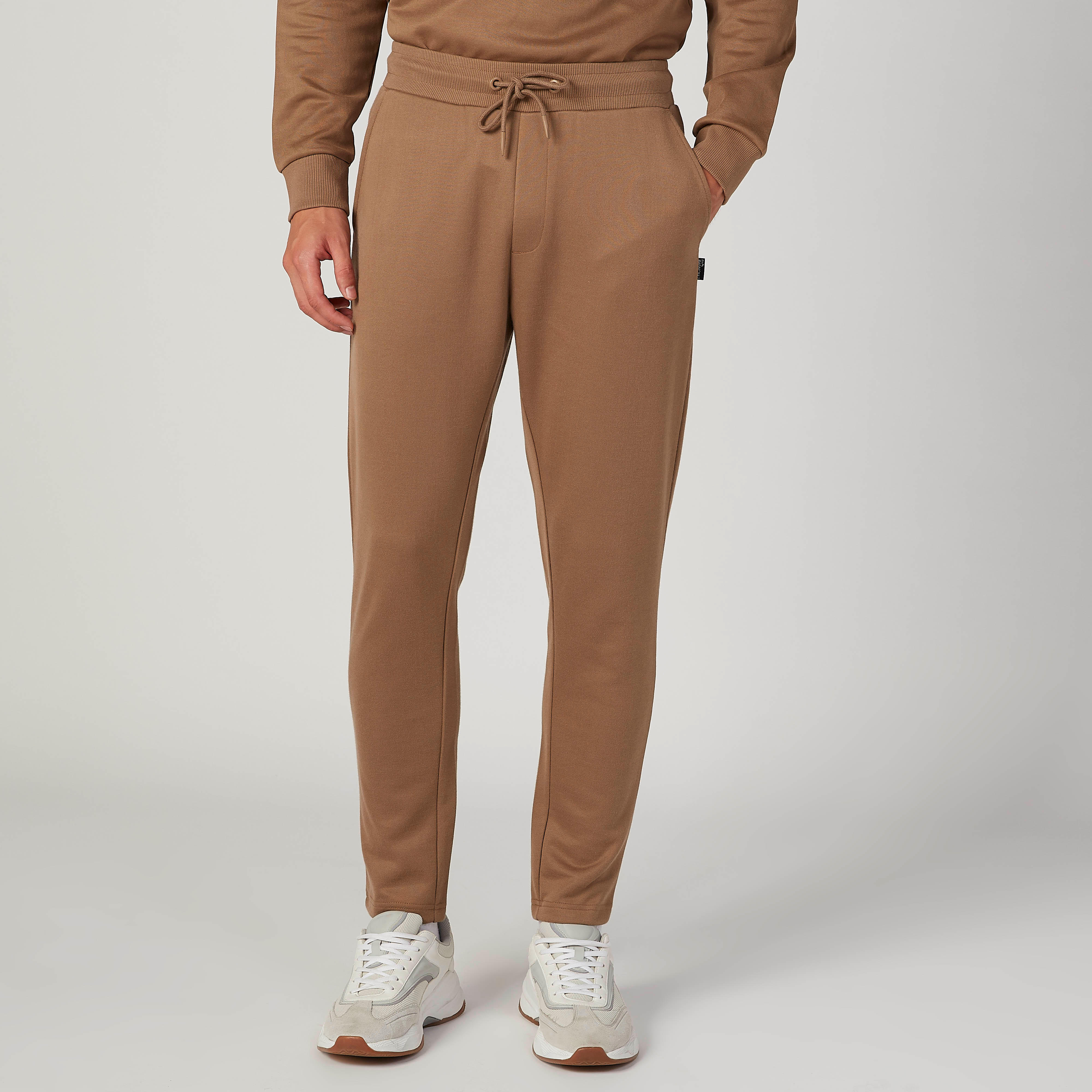 L'Homme Slim Fit Plain Mid Waist Pants with Pocket Detail-men-clothing-bottoms-trousersandchinos-trousers-image-1