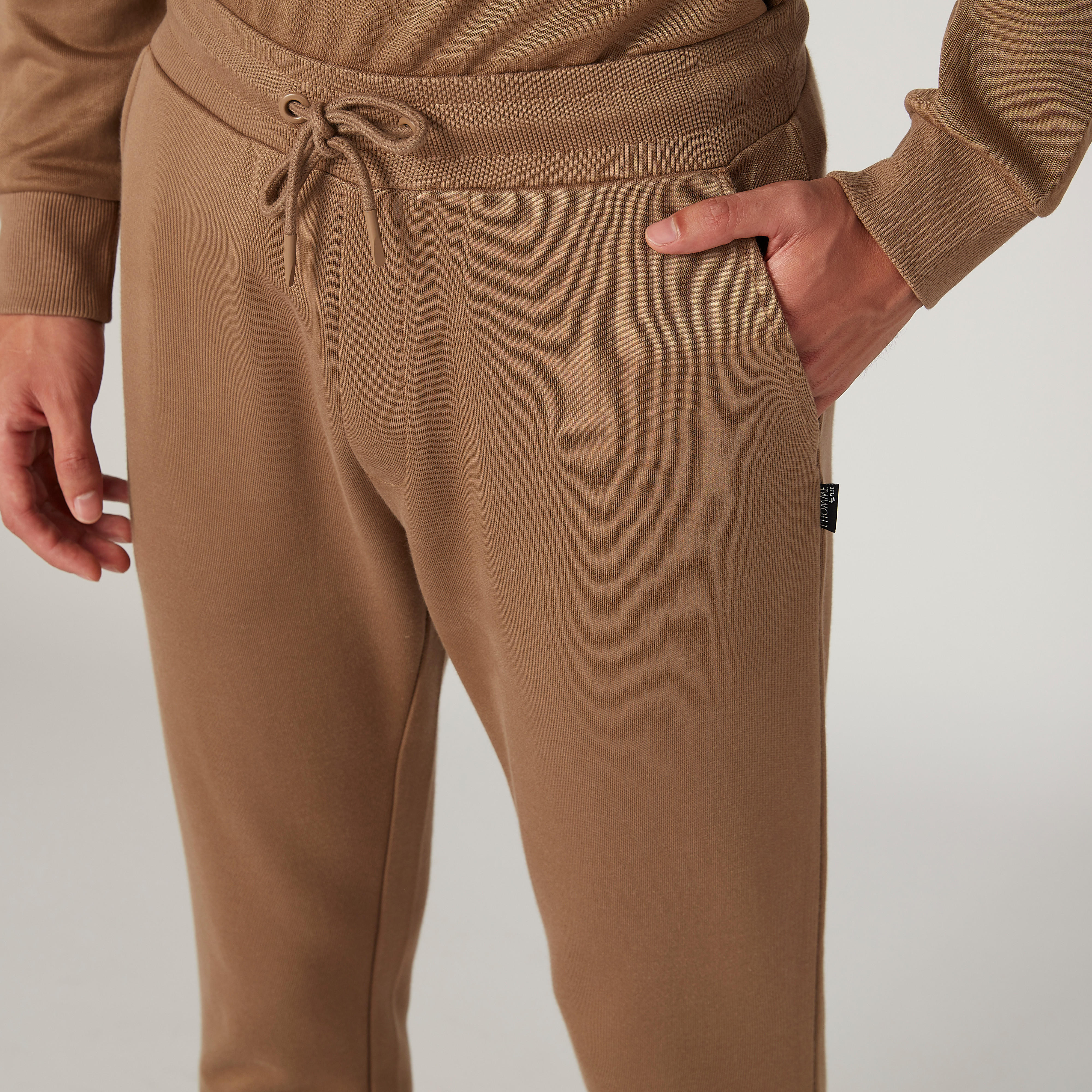 L'Homme Slim Fit Plain Mid Waist Pants with Pocket Detail-men-clothing-bottoms-trousersandchinos-trousers-image-3