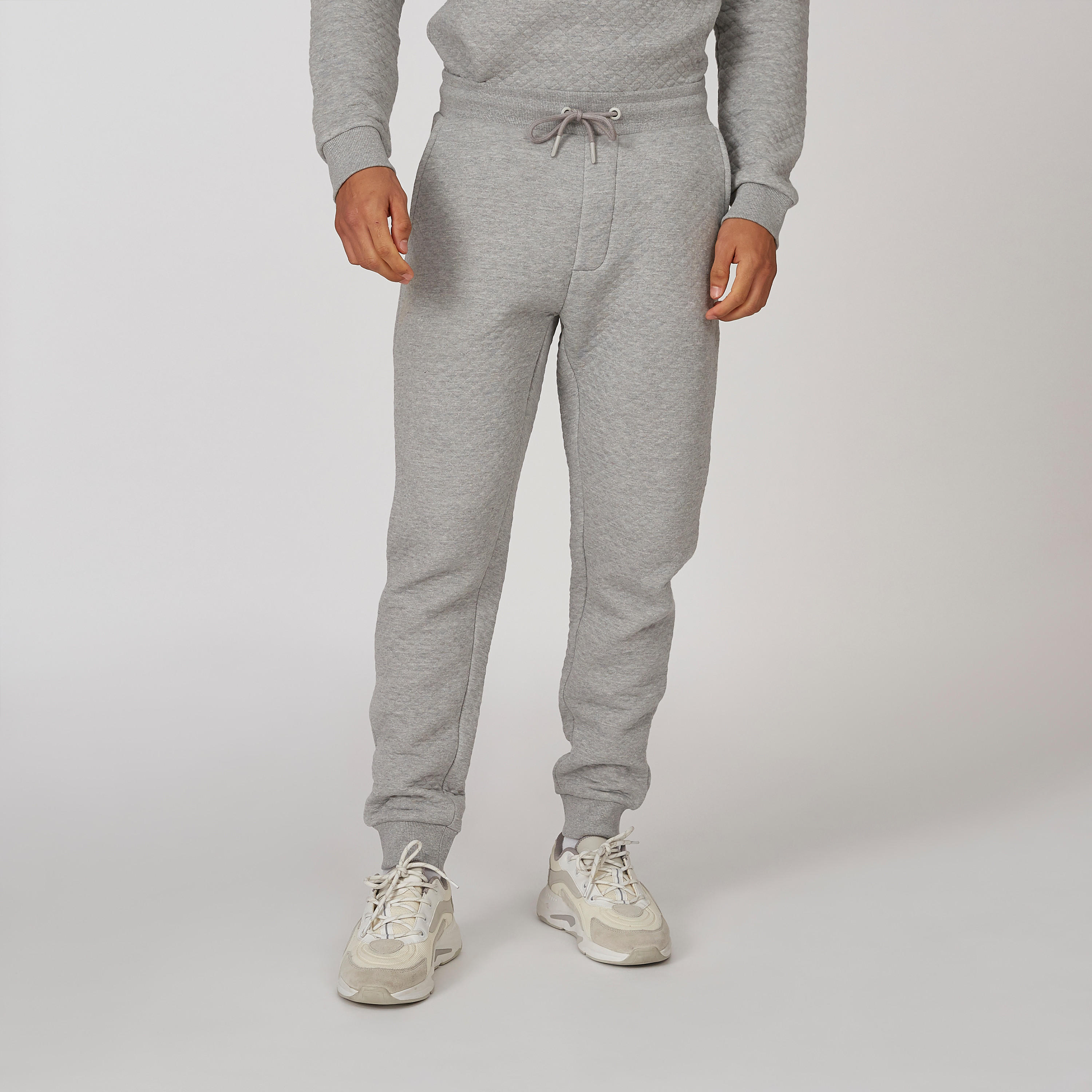 بنطلون رياضي سادة طويل بخصر مطاطي من لوم-men-clothing-bottoms-joggers-image-1