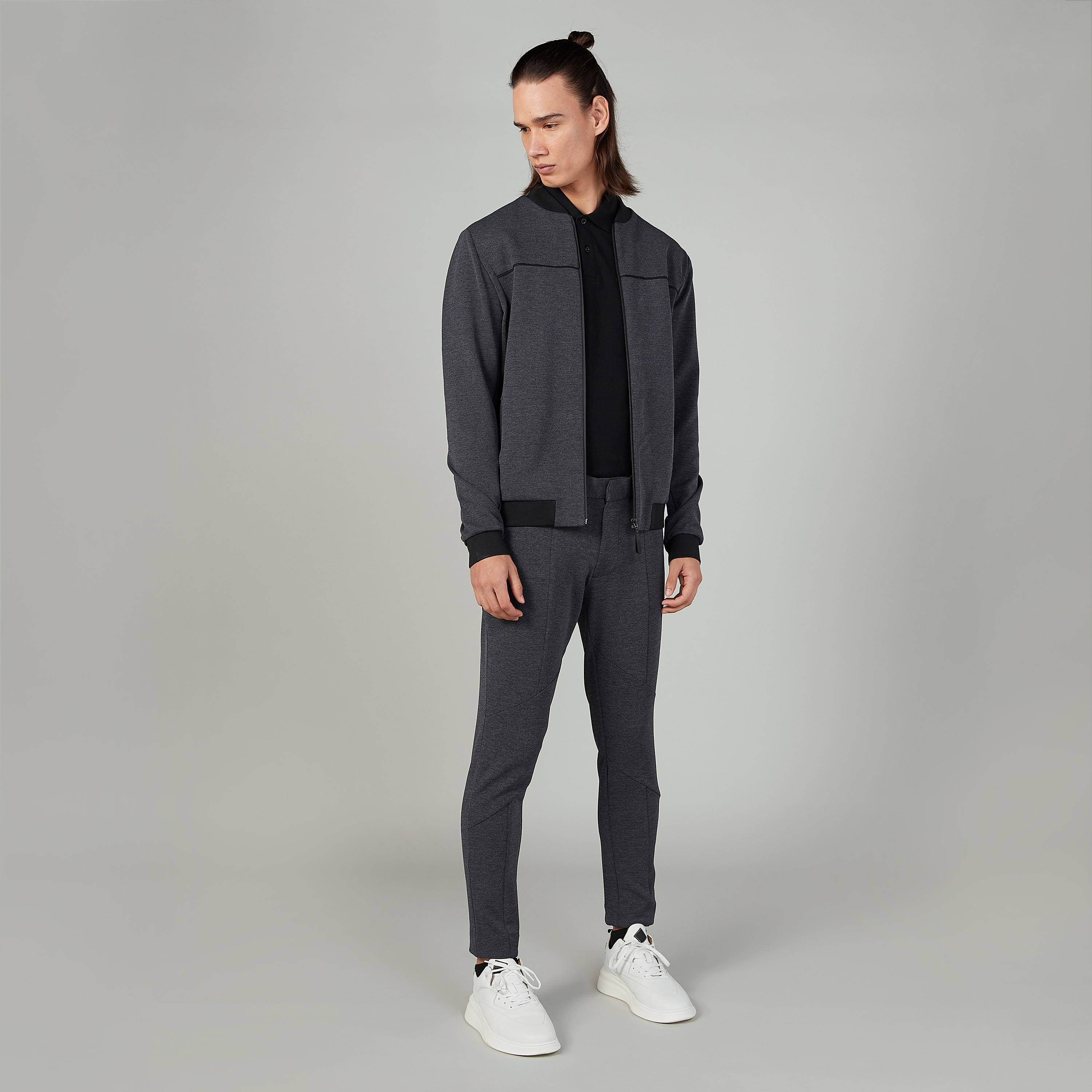 بنطلون سليم سادة بخصر متوسط الارتفاع وجيوب وسحّاب إغلاق من لوم-men-clothing-bottoms-trousersandchinos-trousers-image-2