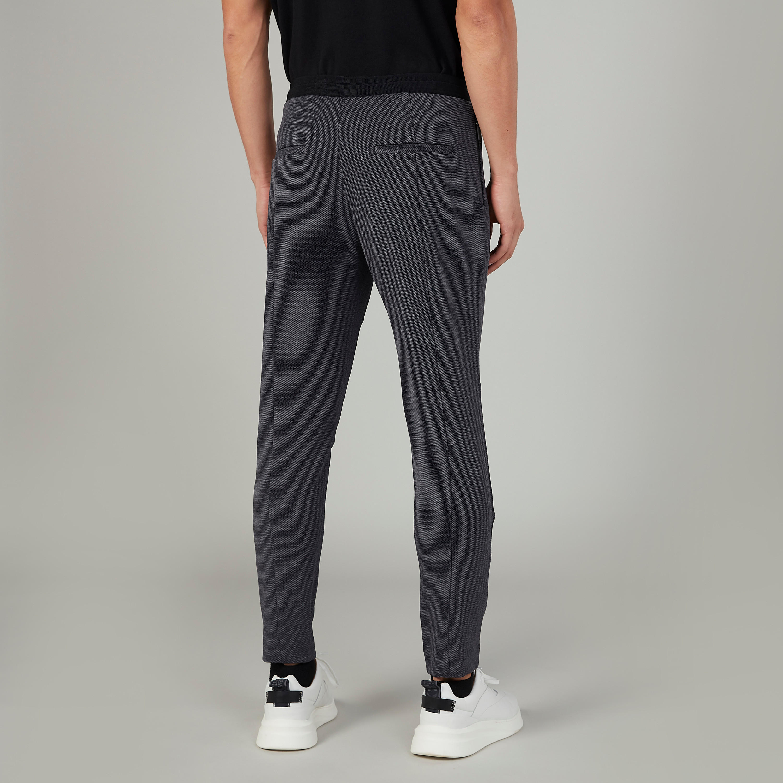 بنطلون سليم سادة بخصر متوسط الارتفاع وجيوب وسحّاب إغلاق من لوم-men-clothing-bottoms-trousersandchinos-trousers-image-4