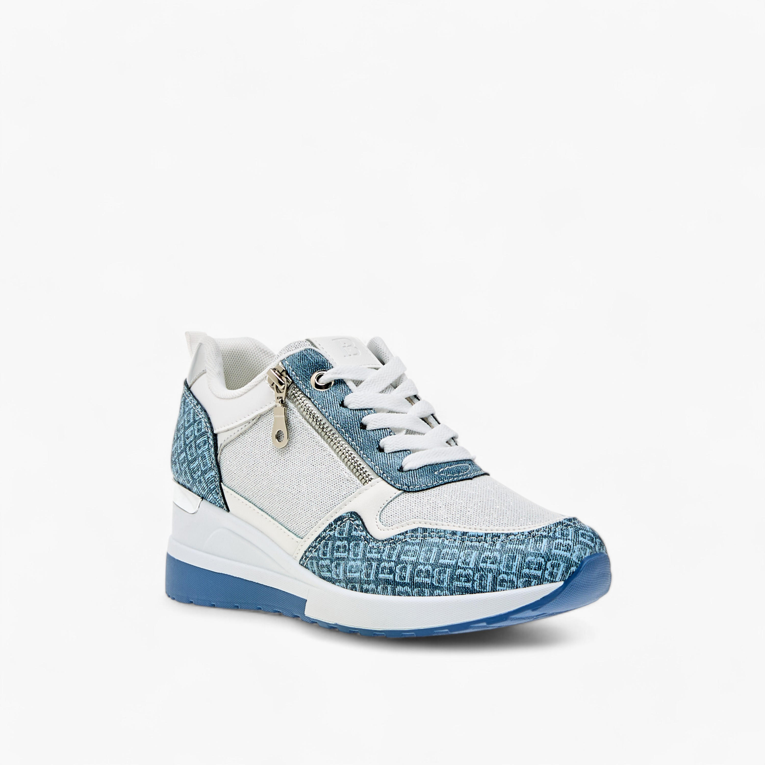 Flora Bella Monogram Print Sneakers with Lace-Up Closure-women-shoes-sneakers-image-2