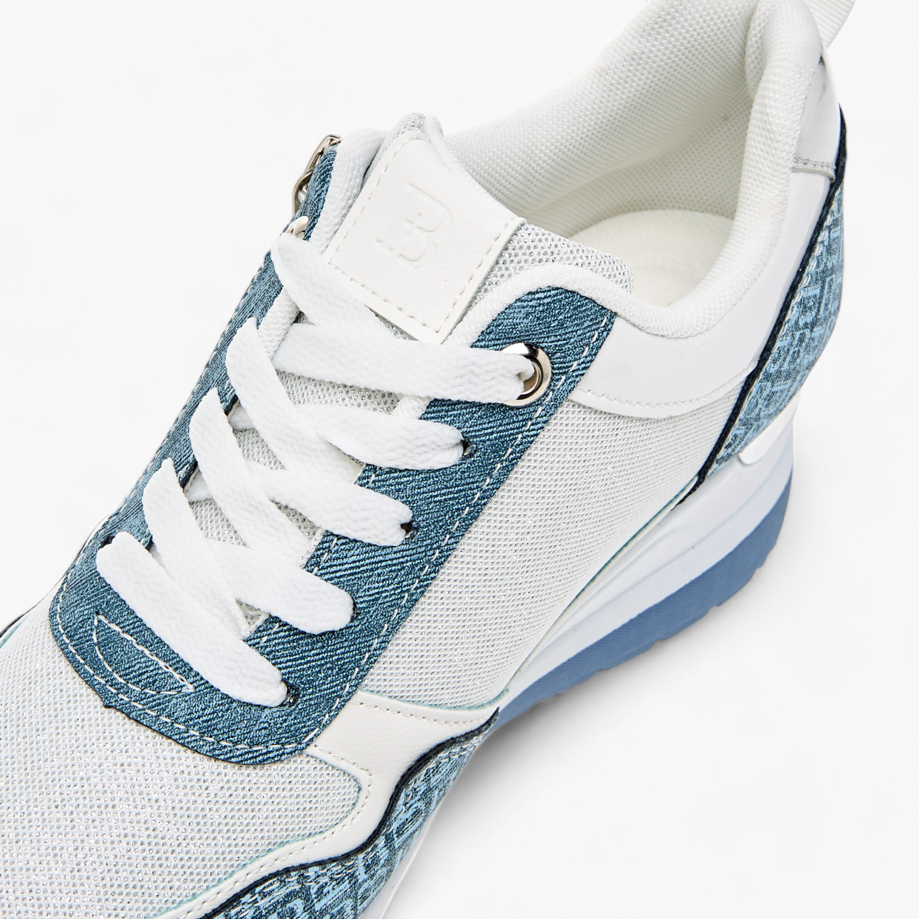 Flora Bella Monogram Print Sneakers with Lace-Up Closure-women-shoes-sneakers-image-4