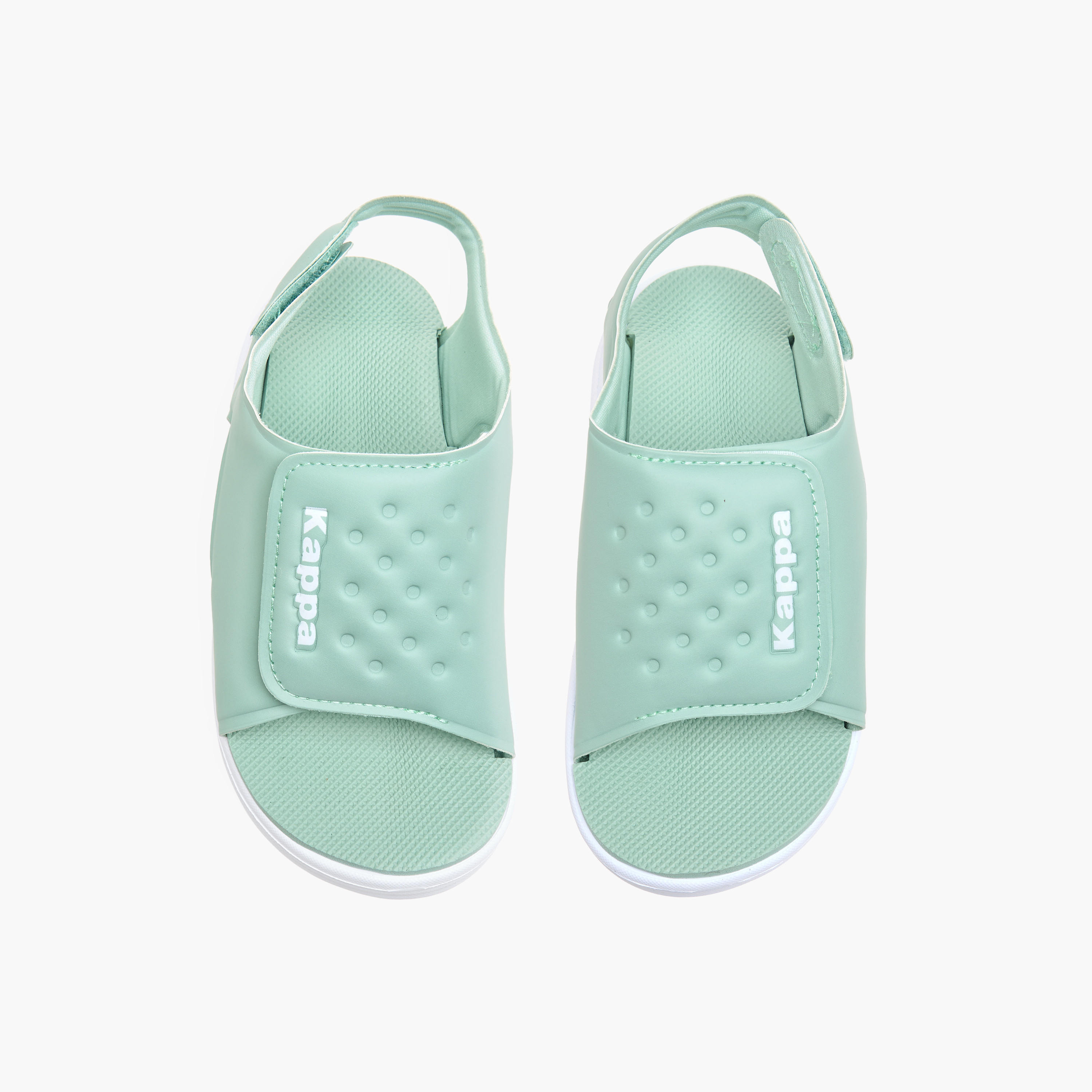 Kappa Girls' Logo Detail Sandals with Hook and Loop Closure-girls-shoes-sandals-image-1