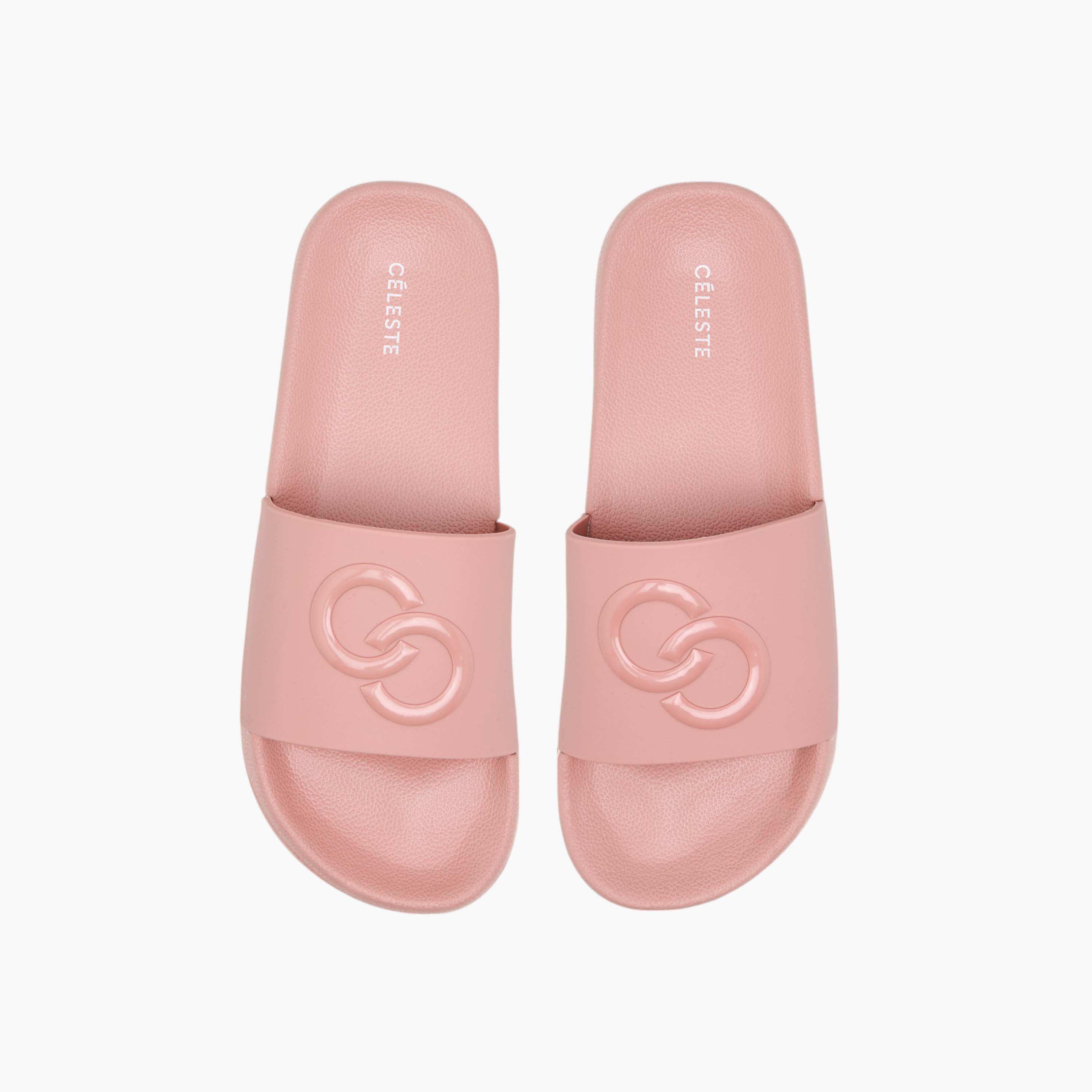Celeste Women's Logo Embossed Slip-On Slides-women-shoes-flipflopsandslides-image-1