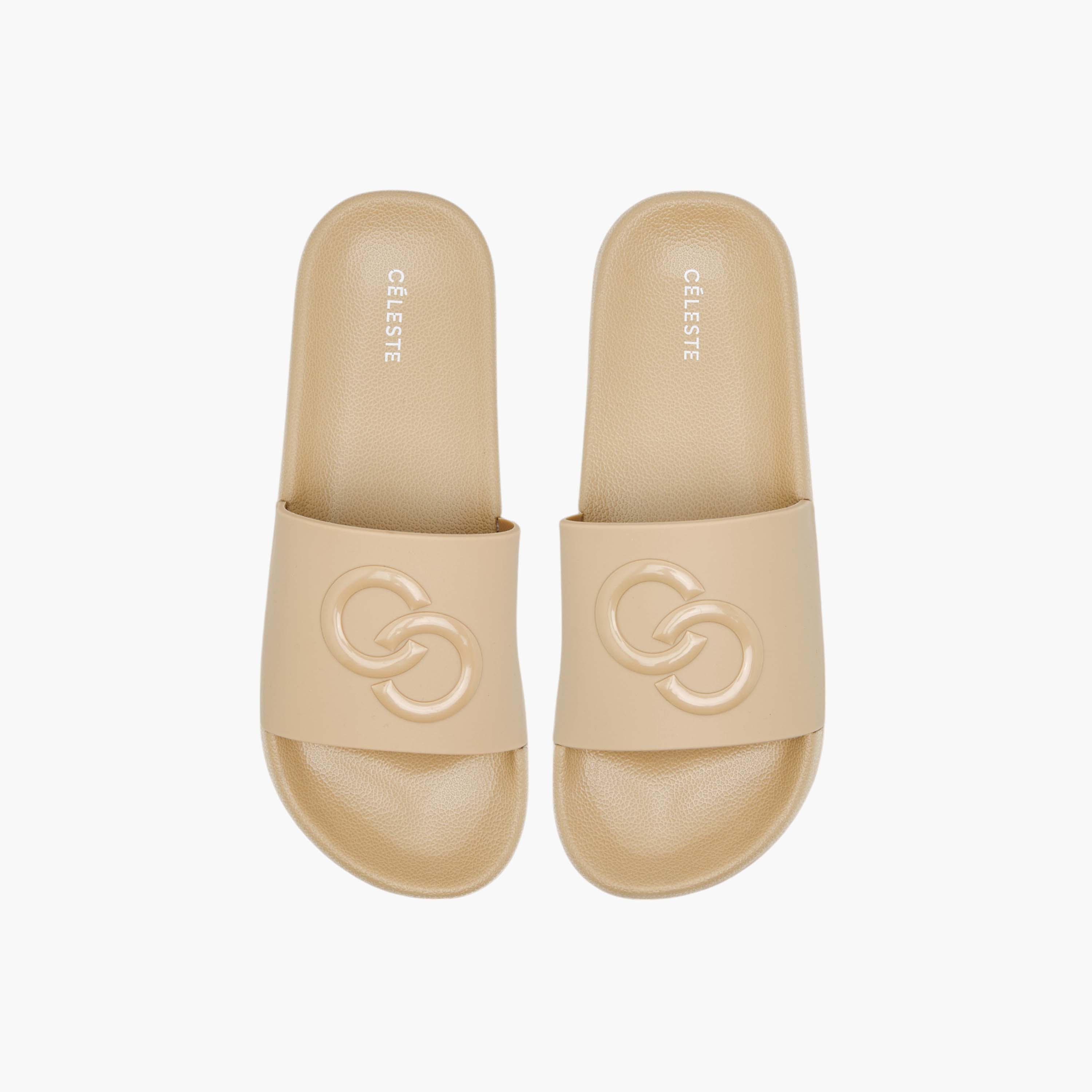 Celeste Women's Logo Embossed Slip-On Slides-women-shoes-flipflopsandslides-image-1