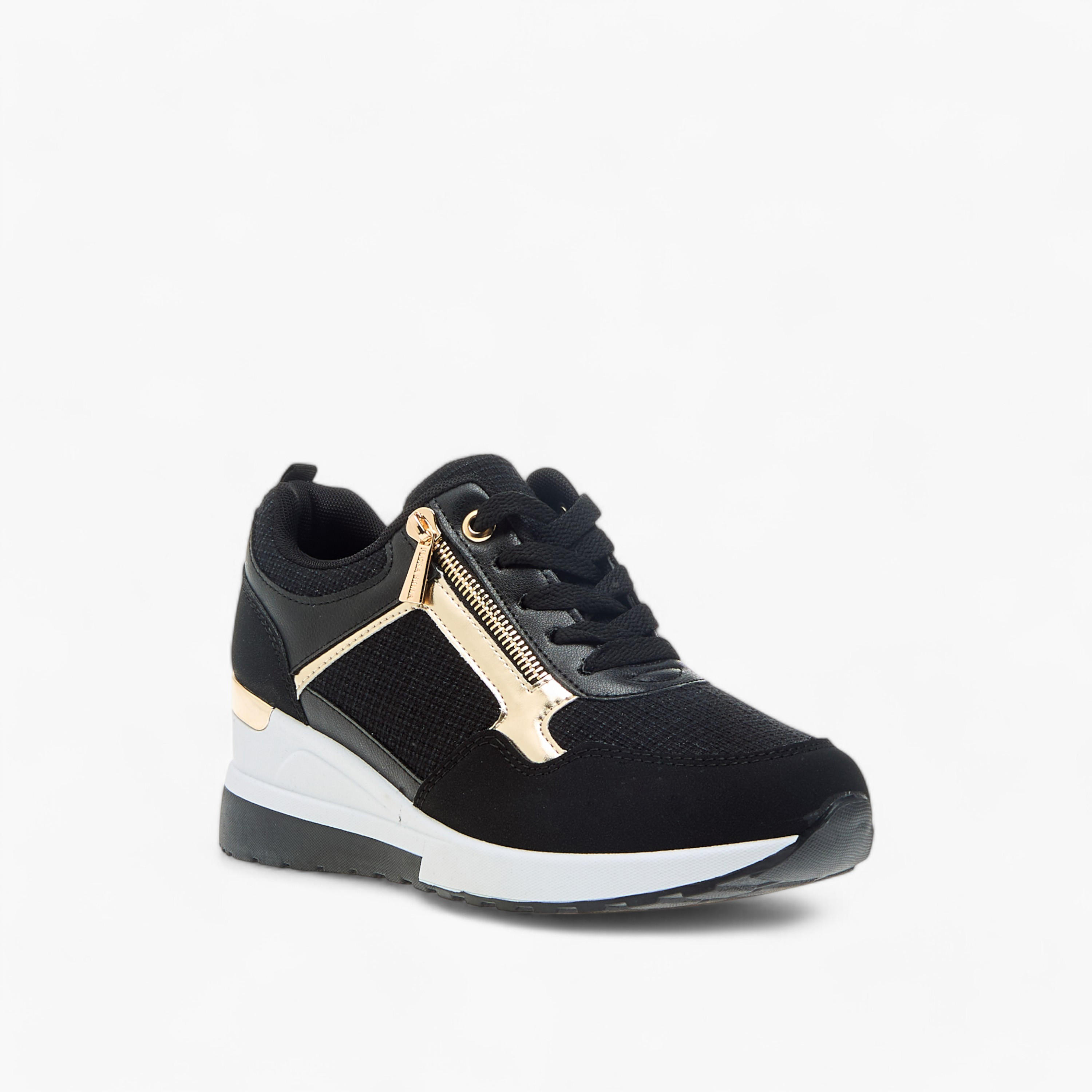 Flora Bella Panelled Sneakers with Lace-Up Closure-women-shoes-sneakers-image-2
