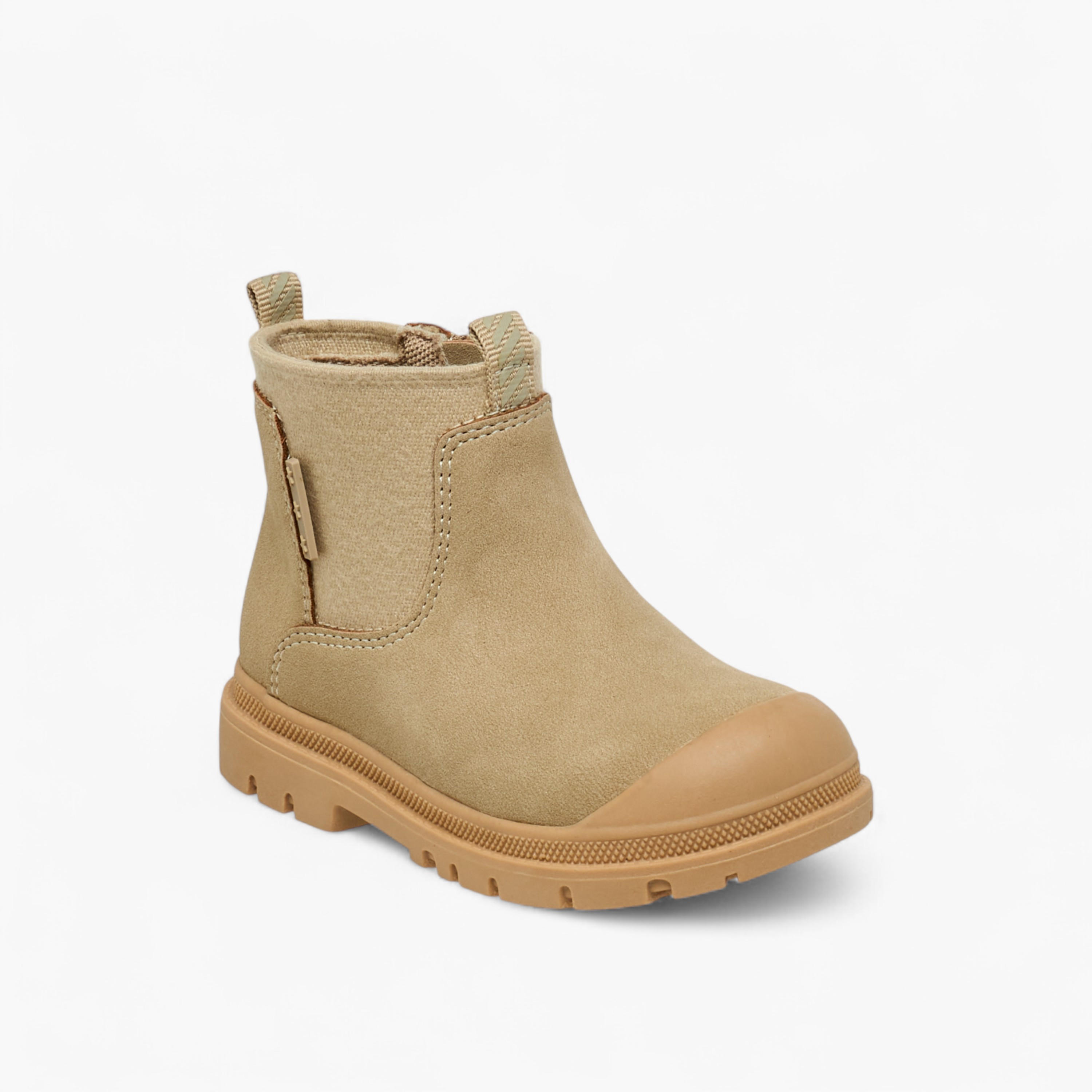 Barefeet Panelled High Top Ankle Boots with Zip Closure-boys-shoes-boots-image-2