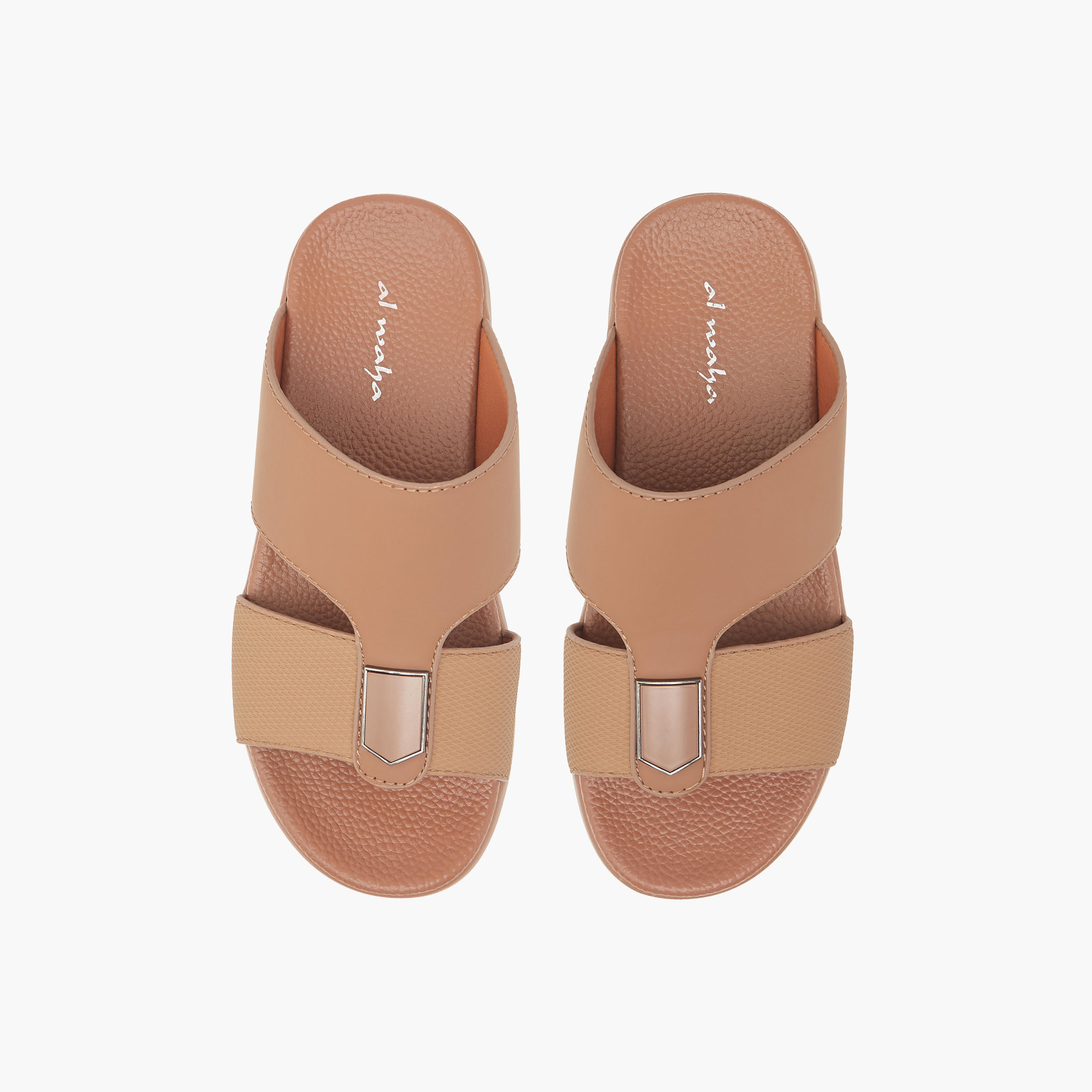Al Waha Textured Slip-On Arabic Sandals with Metal Accent-boys-shoes-sandals-image-1