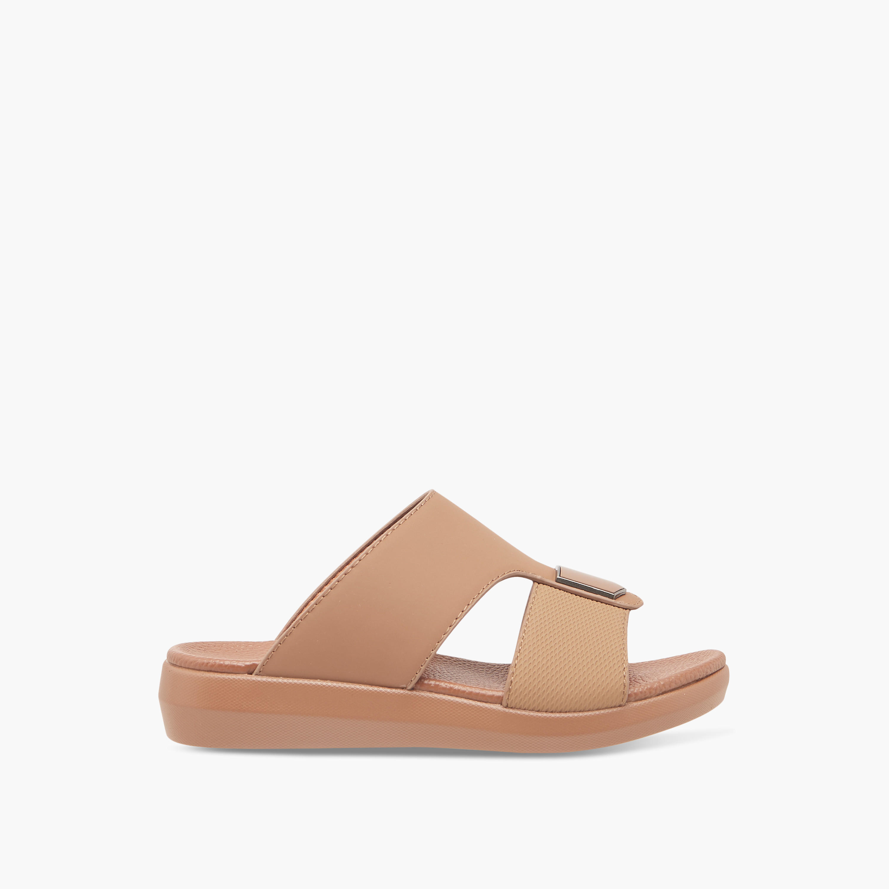 Al Waha Textured Slip-On Arabic Sandals with Metal Accent-boys-shoes-sandals-image-2