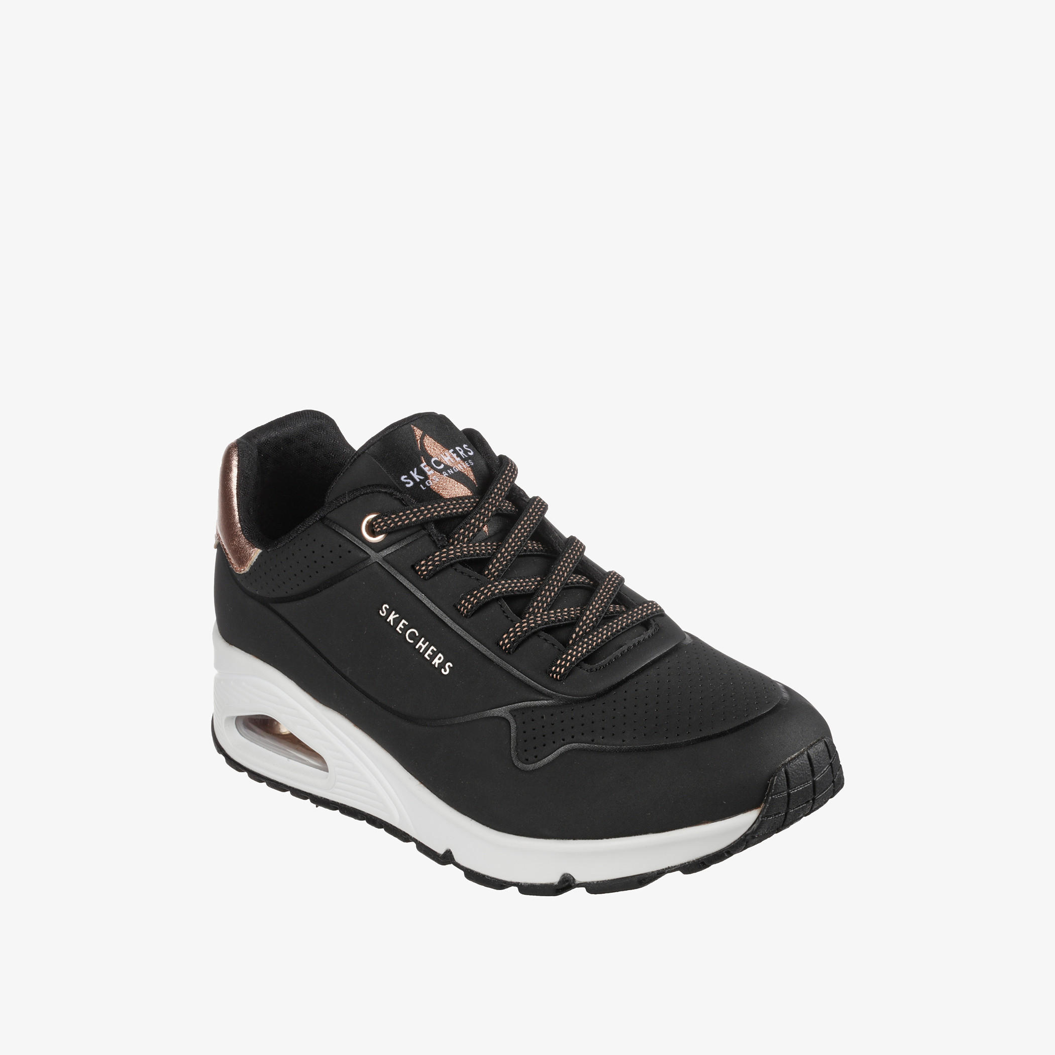 Skechers Women's UNO Lace-Up Sports Shoes - 155196-BLK-women-shoes-sneakers-image-1