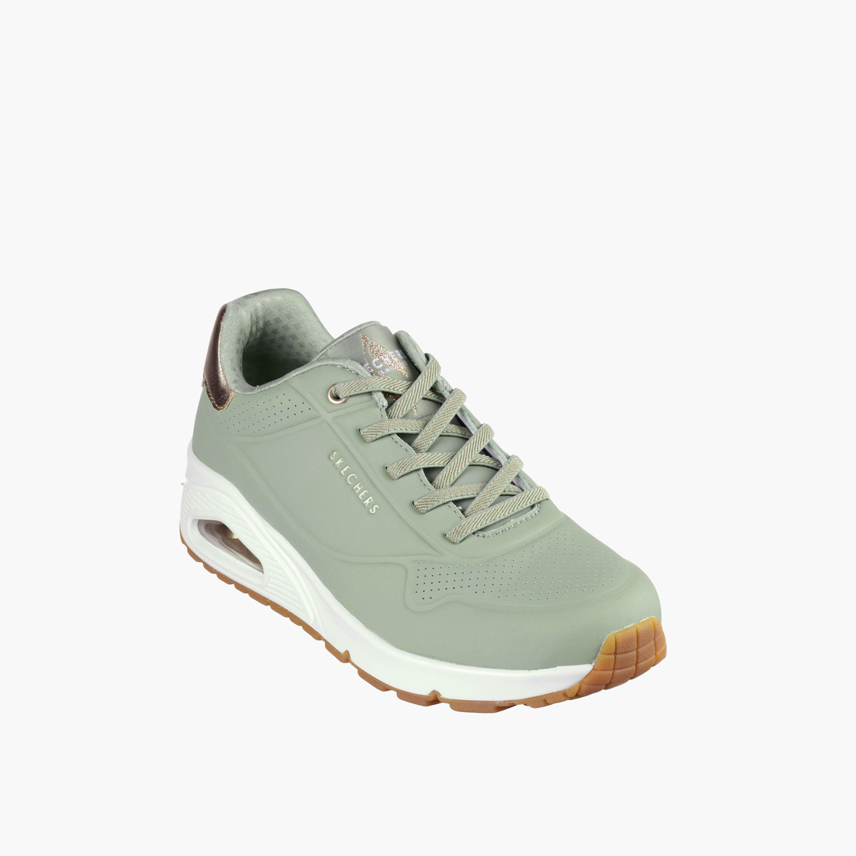 Skechers Women UNO Perforated Lace-Up Sneakers-women-shoes-sneakers-image-1