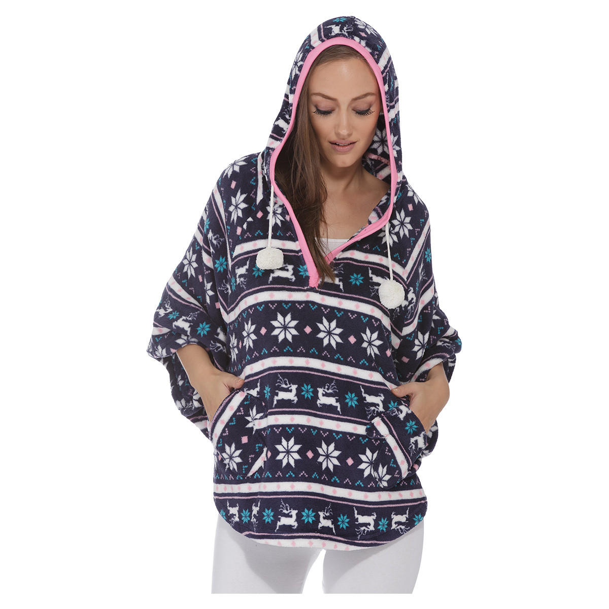 Hooded Printed Poncho-women-winterwear-hoodiesandsweatshirts-hoodies-image-1